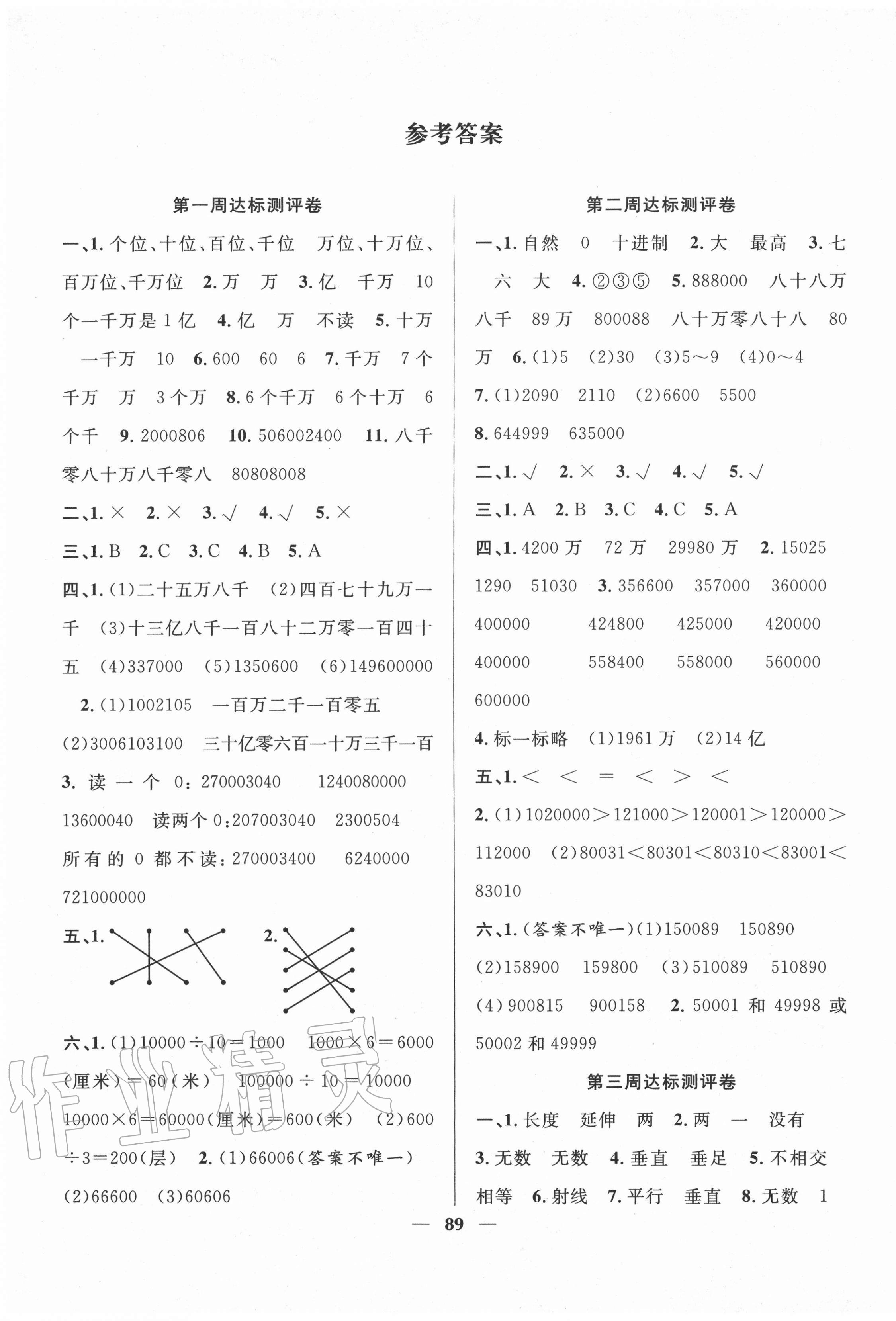 2020年優(yōu)等生全方位優(yōu)化卷王四年級(jí)數(shù)學(xué)上冊(cè)北師大版 第1頁(yè)