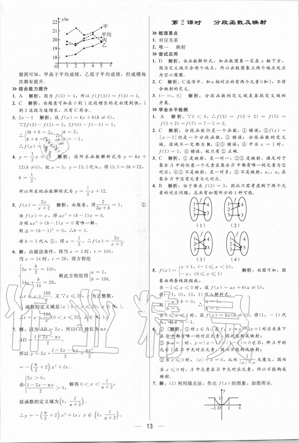 2020年同步練習(xí)冊數(shù)學(xué)必修1A版人教版人民教育出版社 第5頁