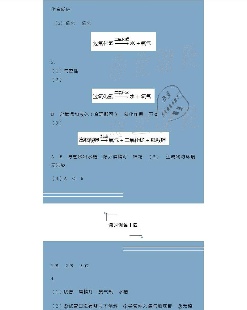 2020年3D化學(xué)學(xué)案九年級上冊 參考答案第13頁