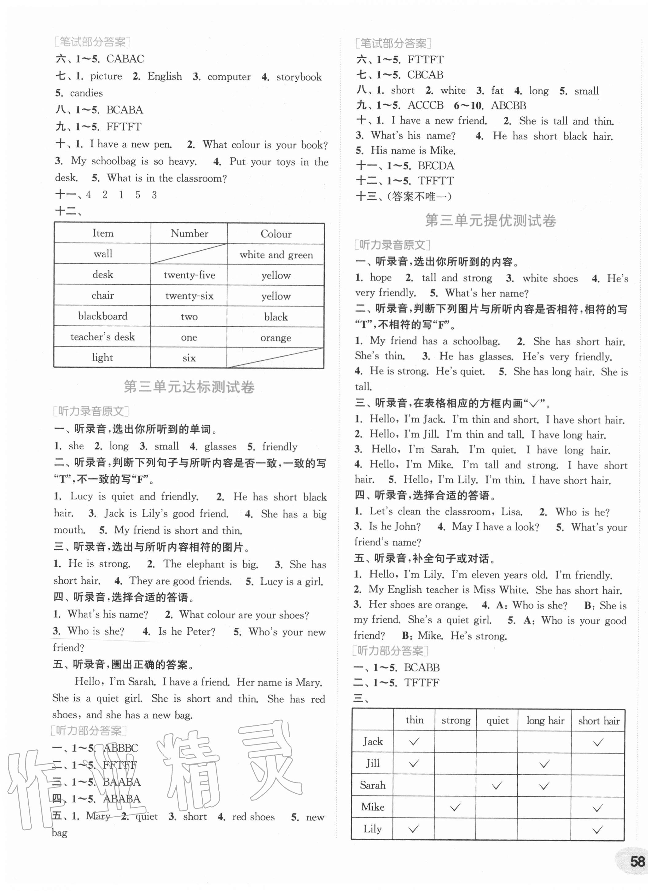 2020年通城學(xué)典卷典四年級(jí)英語上冊(cè)人教PEP版 第3頁