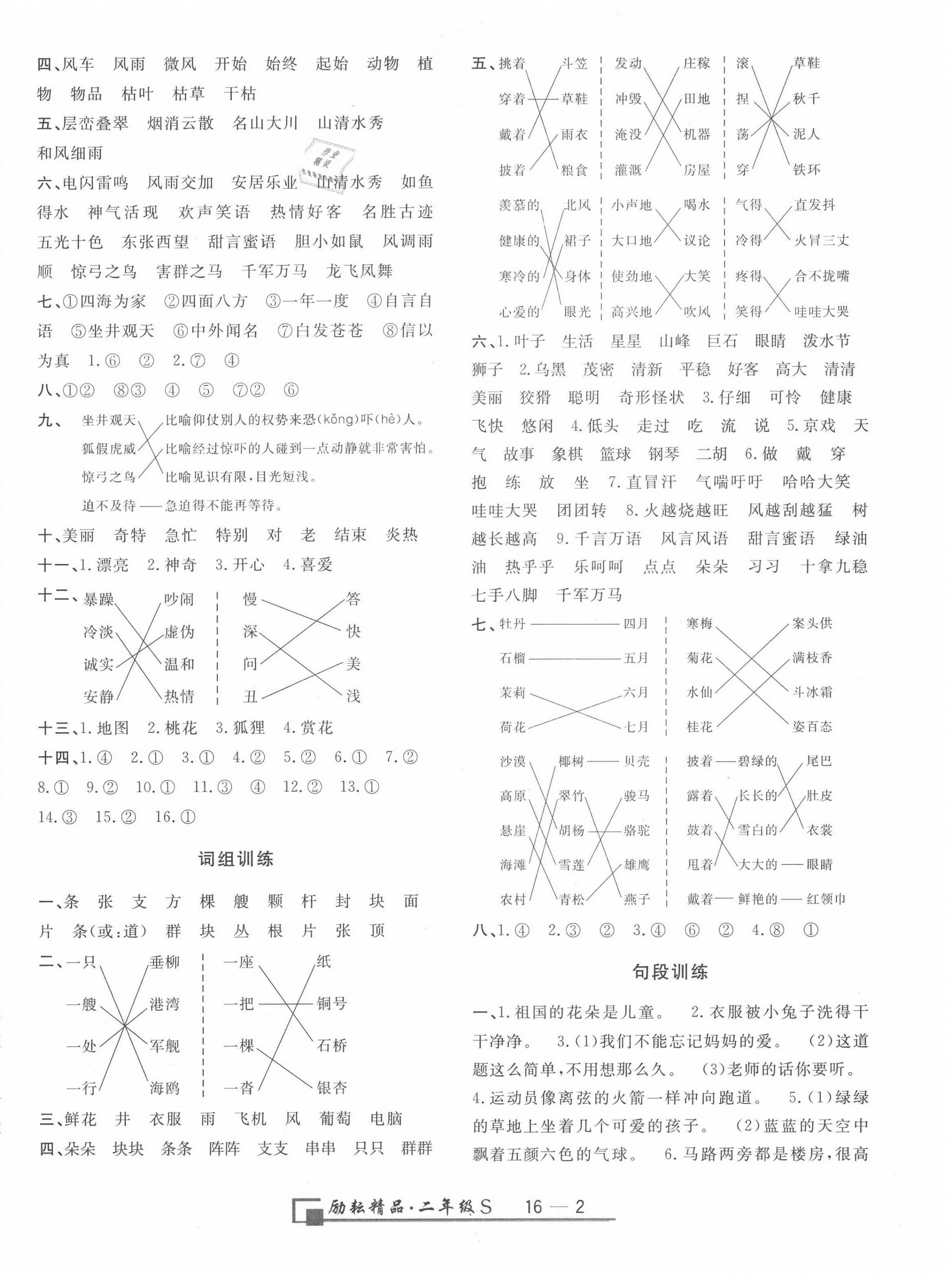 2020年勵(lì)耘書業(yè)浙江期末二年級(jí)語文上冊(cè)人教版 第2頁