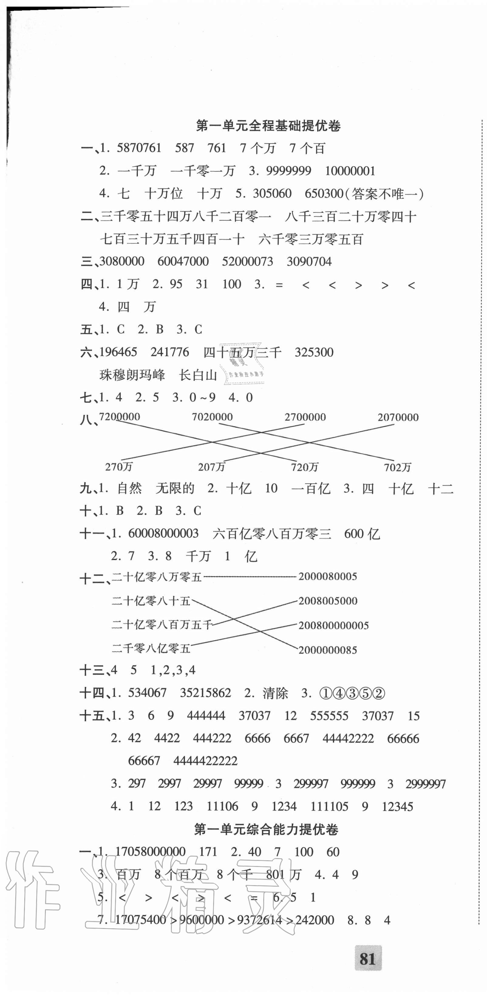 2020年全程無(wú)憂提優(yōu)卷四年級(jí)數(shù)學(xué)上冊(cè)人教版 第1頁(yè)