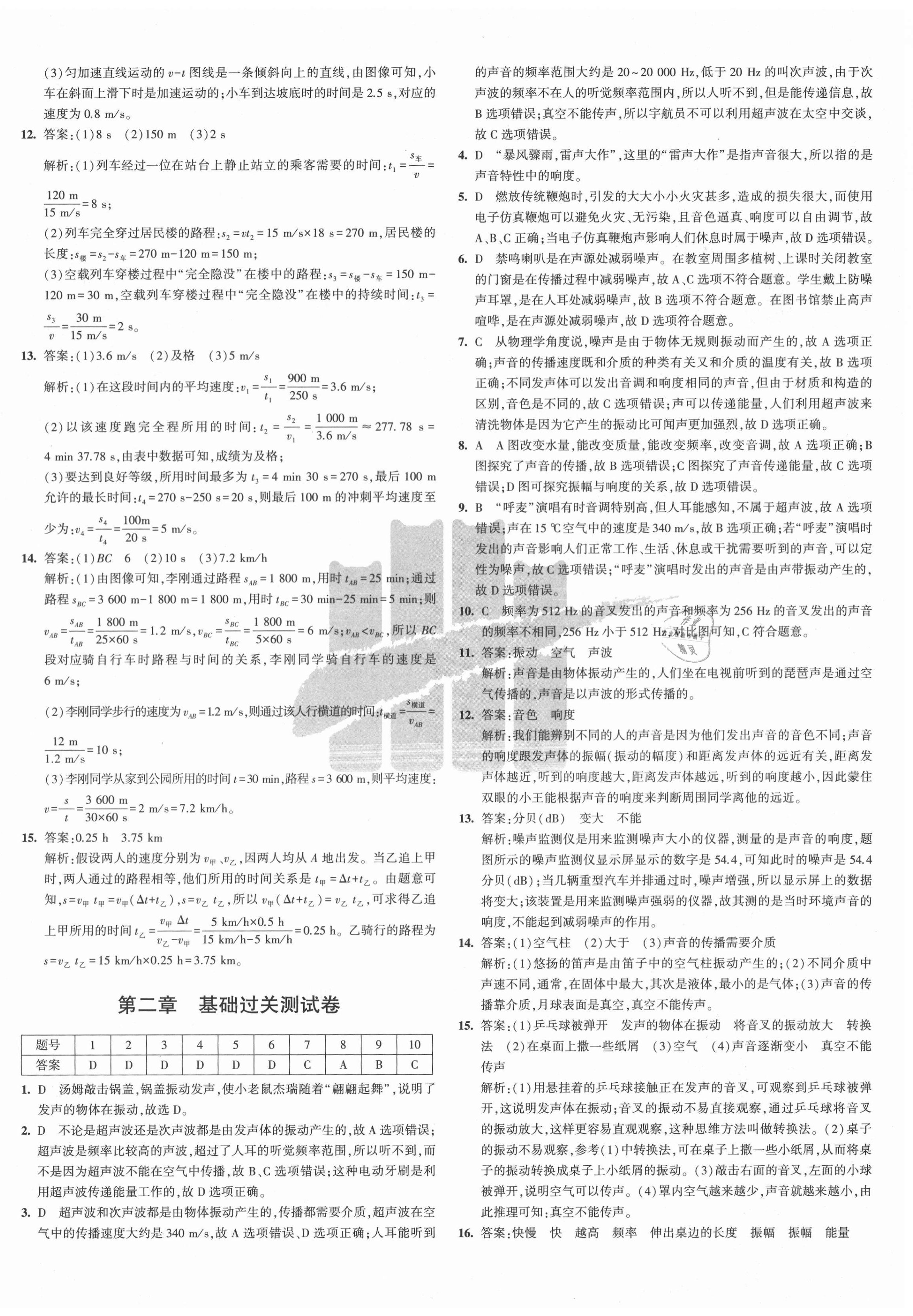 2020年5年中考3年模擬初中試卷八年級(jí)物理上冊(cè)人教版 第4頁