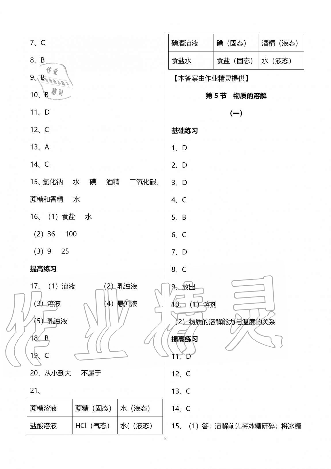 2020年同步課時(shí)精練八年級(jí)科學(xué)上冊(cè)浙教版 第5頁