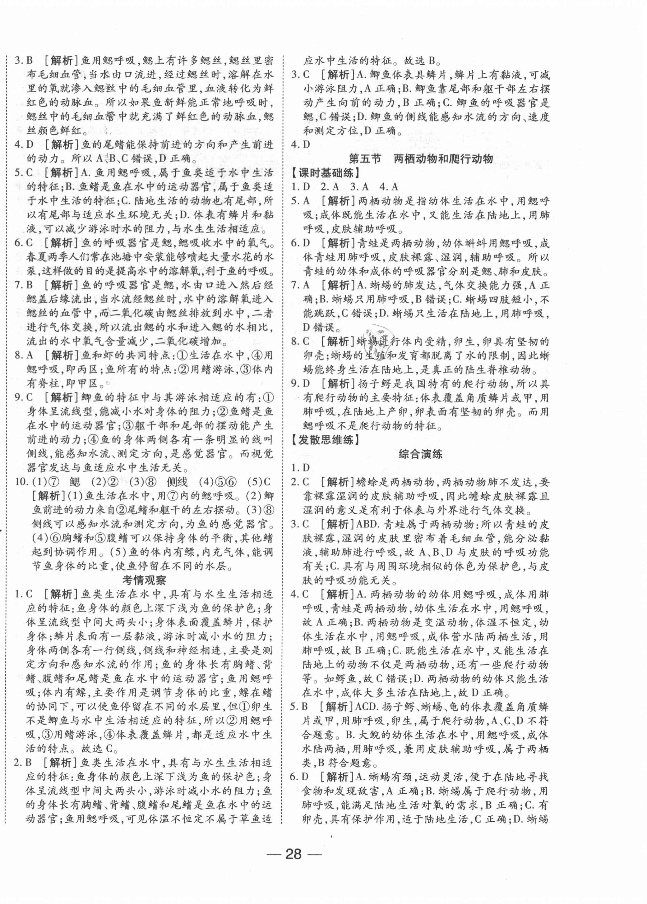 2020年E通練加考八年級生物上冊人教版 第4頁