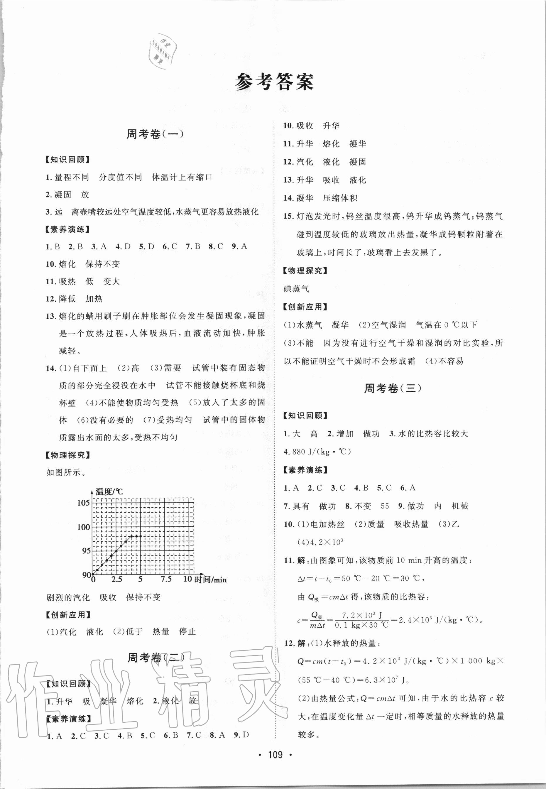 2020年初中同步練習(xí)冊分層卷九年級物理全一冊滬科版 第1頁