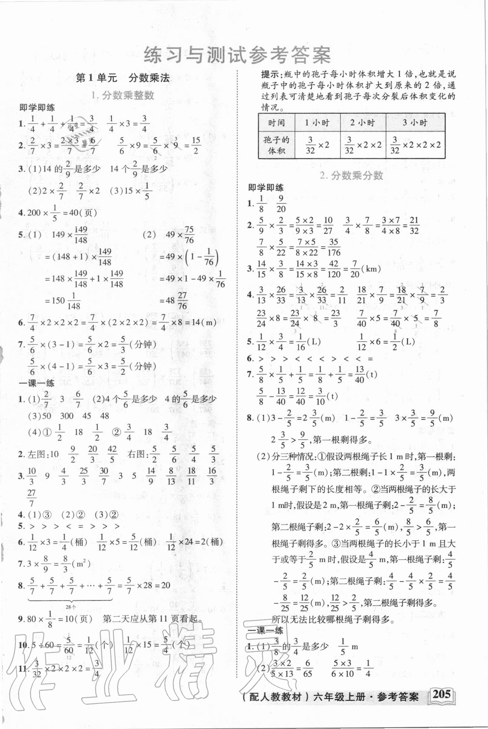 2020年教学大典六年级数学上册人教版 第5页