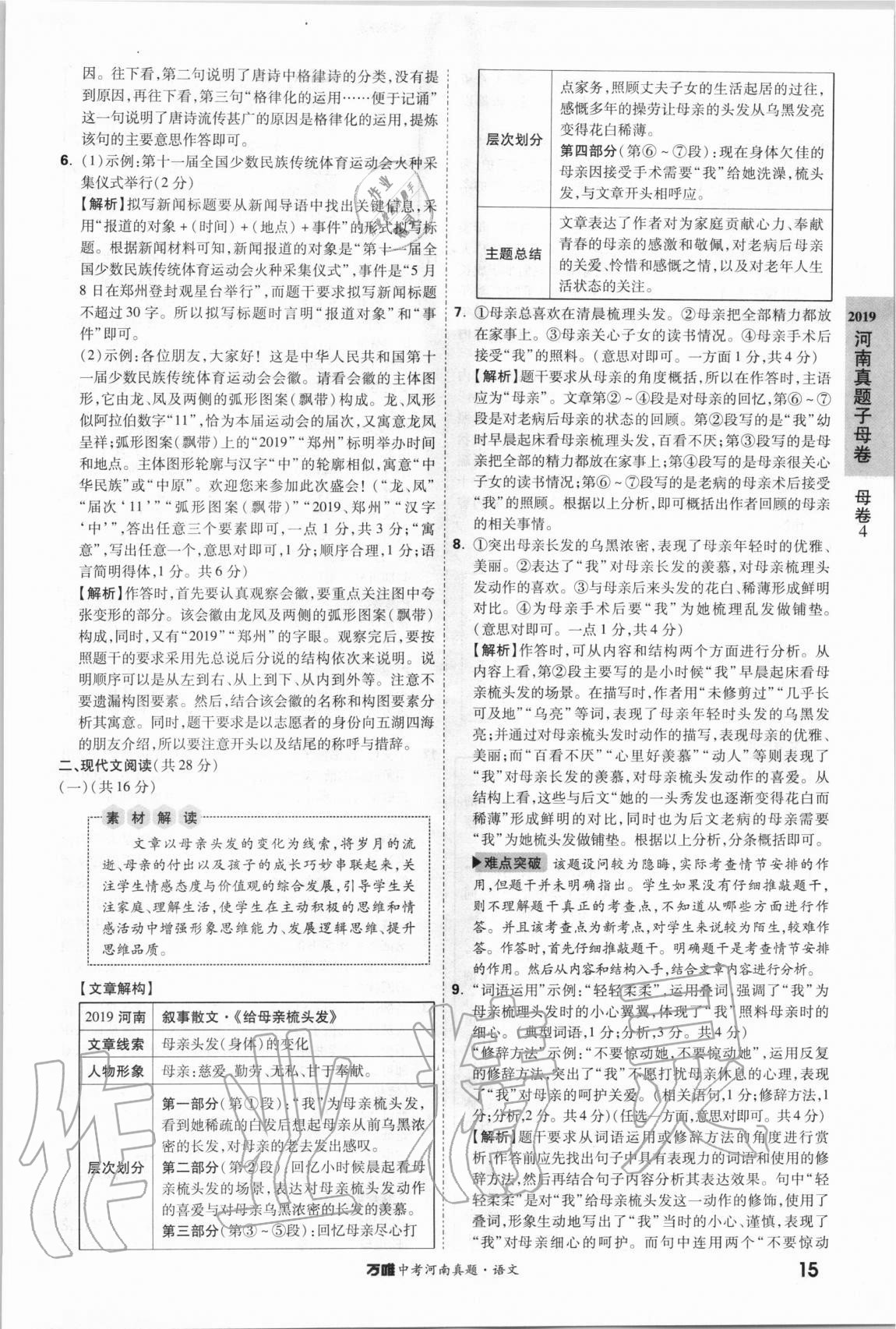 2021年萬唯中考河南真題語文 第15頁