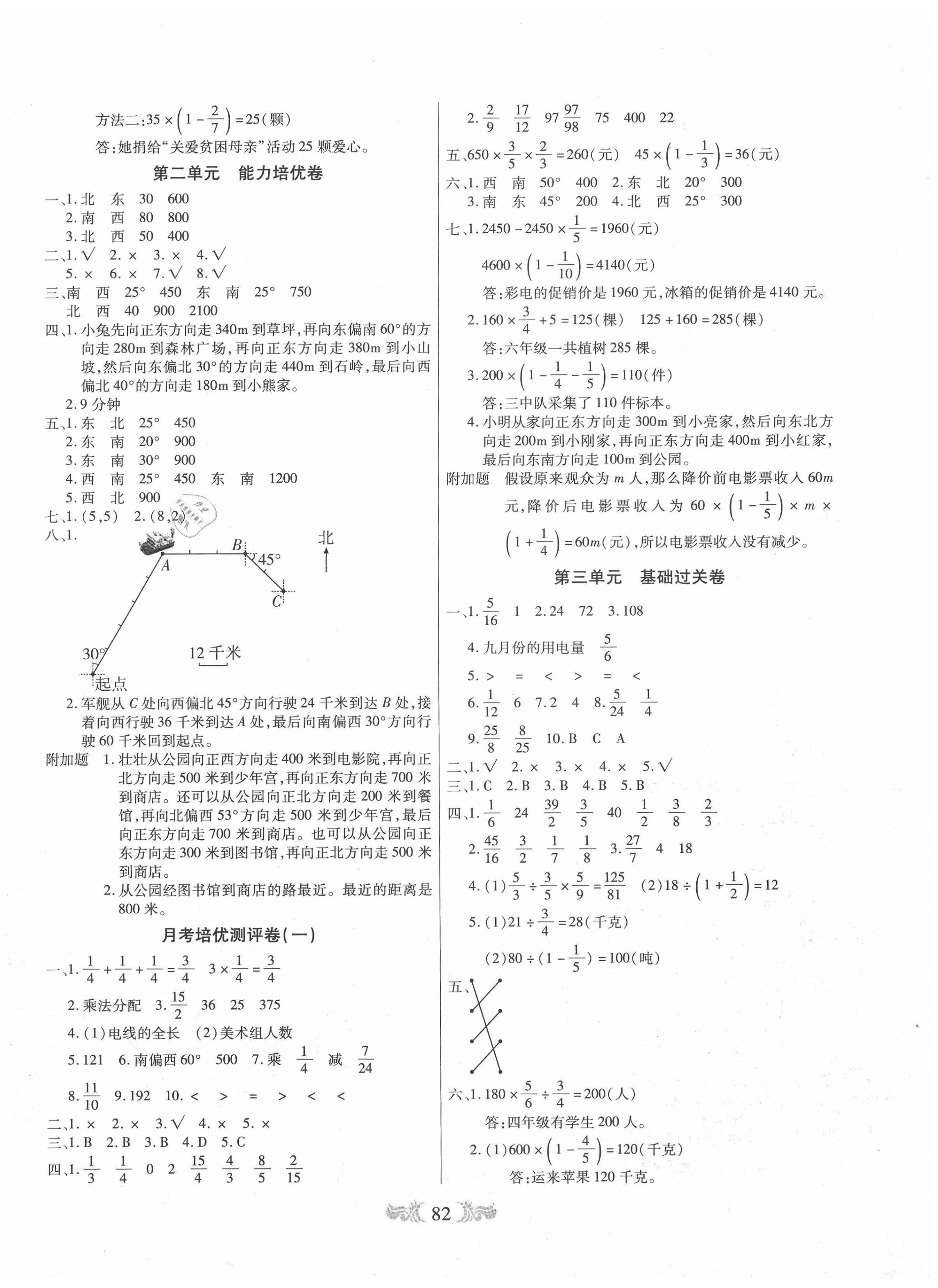 2020年全程培優(yōu)六年級(jí)數(shù)學(xué)上冊(cè)人教版 第2頁(yè)