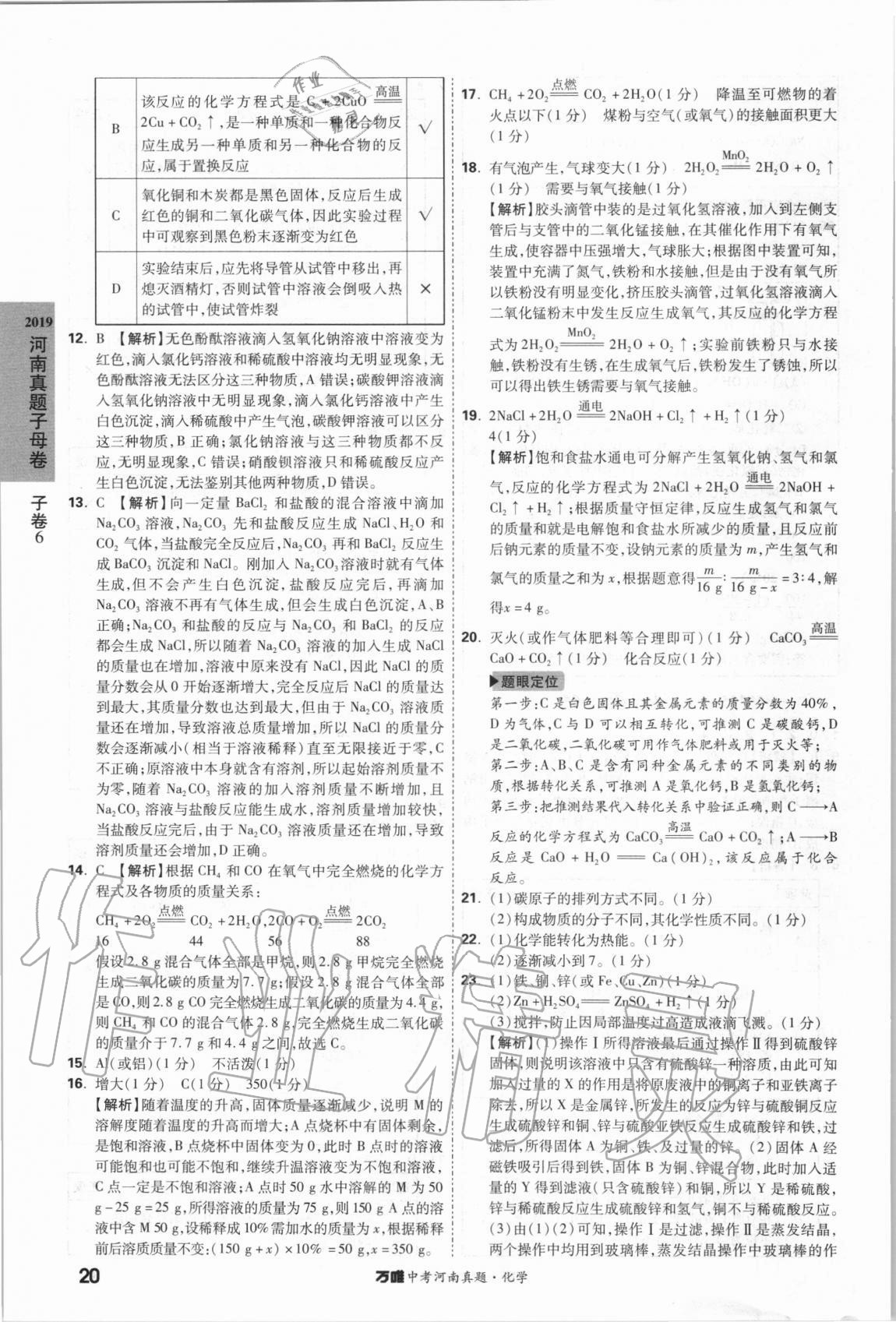 2021年萬唯中考河南真題化學(xué) 第20頁