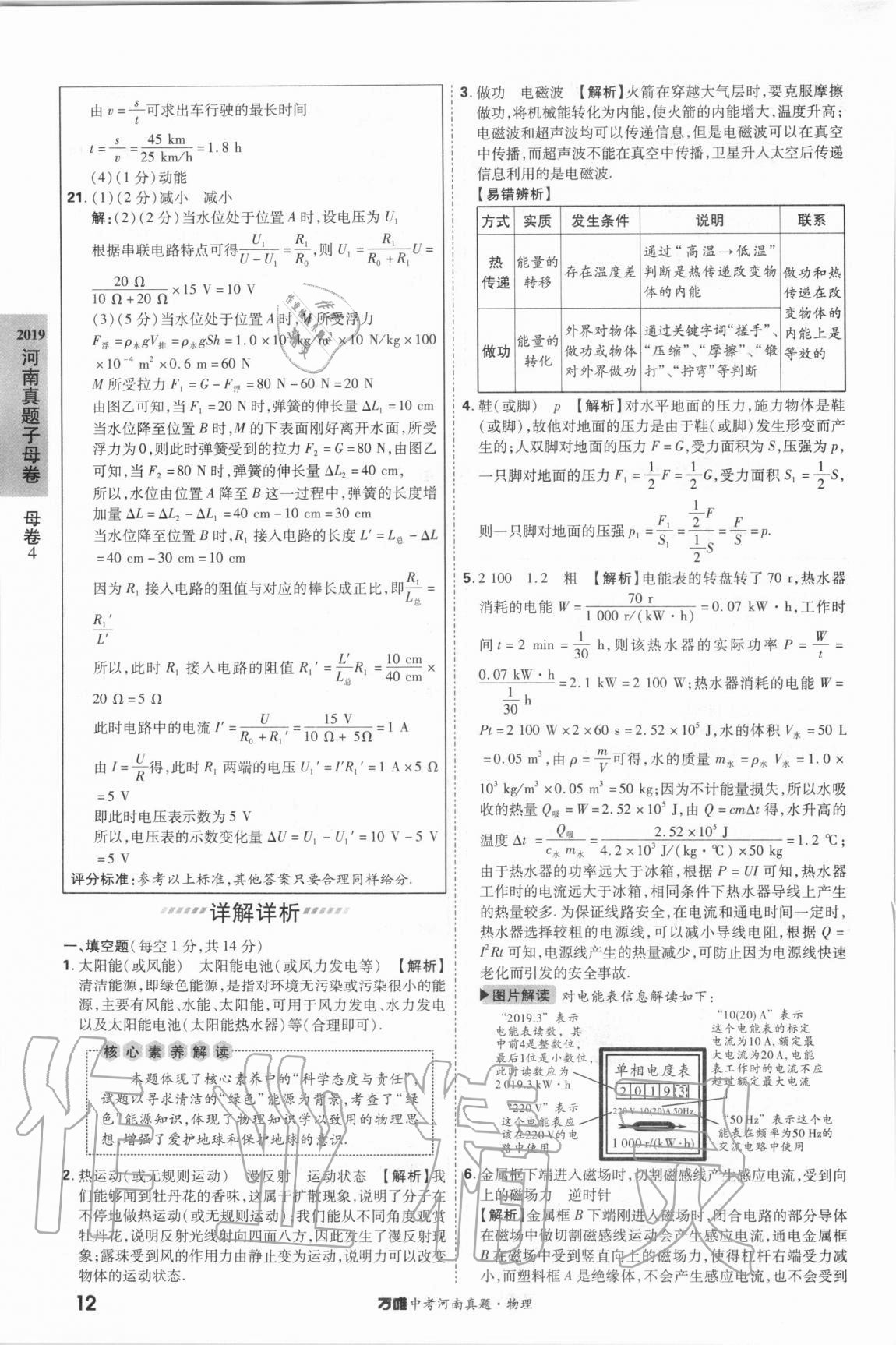2021年萬唯中考河南真題物理 第12頁