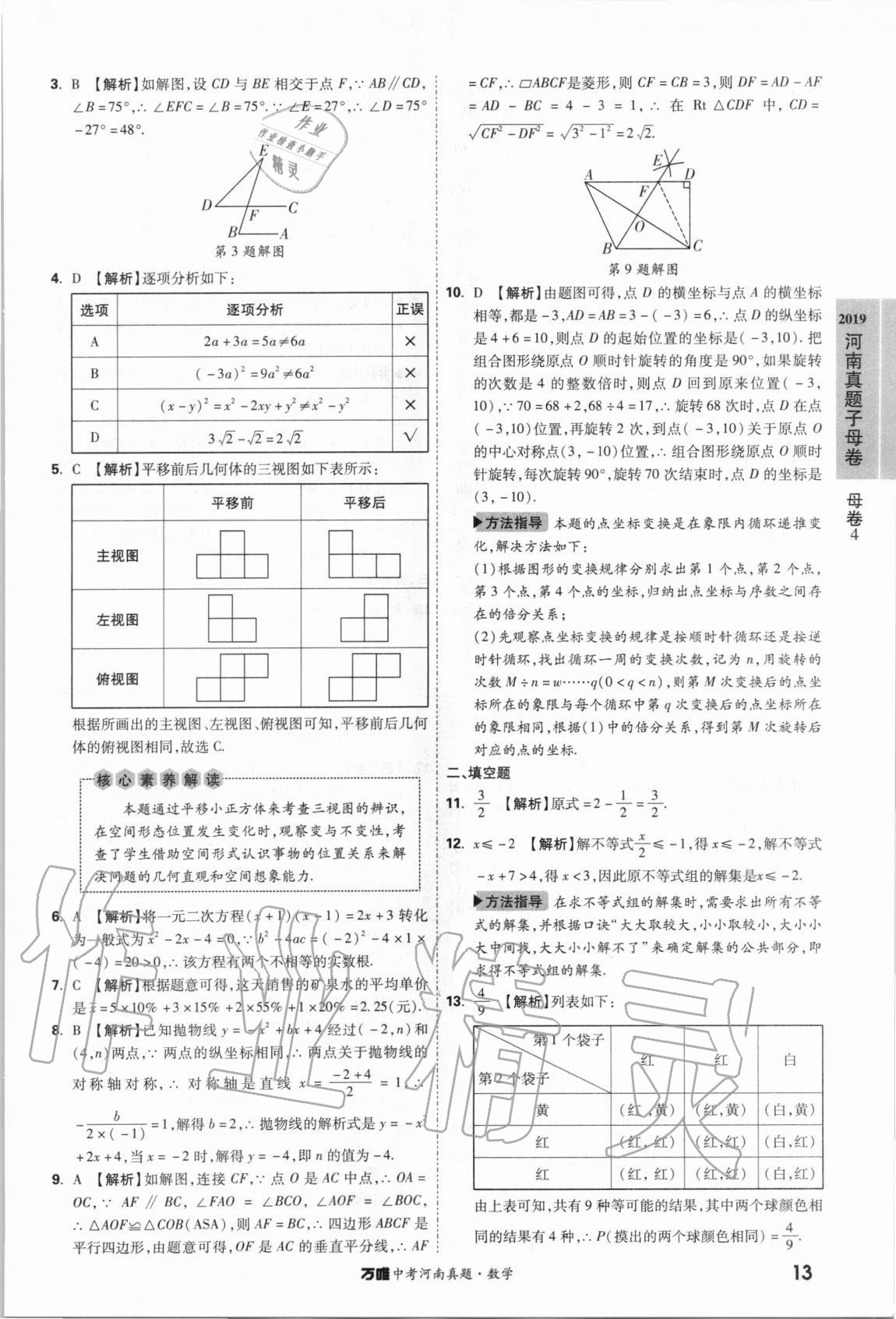 2021年萬唯中考河南真題數(shù)學(xué) 第13頁
