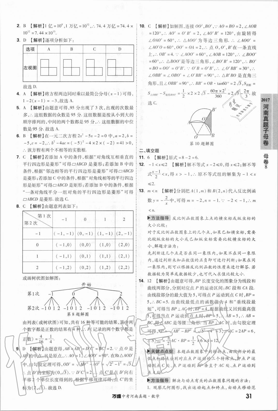 2021年萬唯中考河南真題數(shù)學(xué) 第31頁