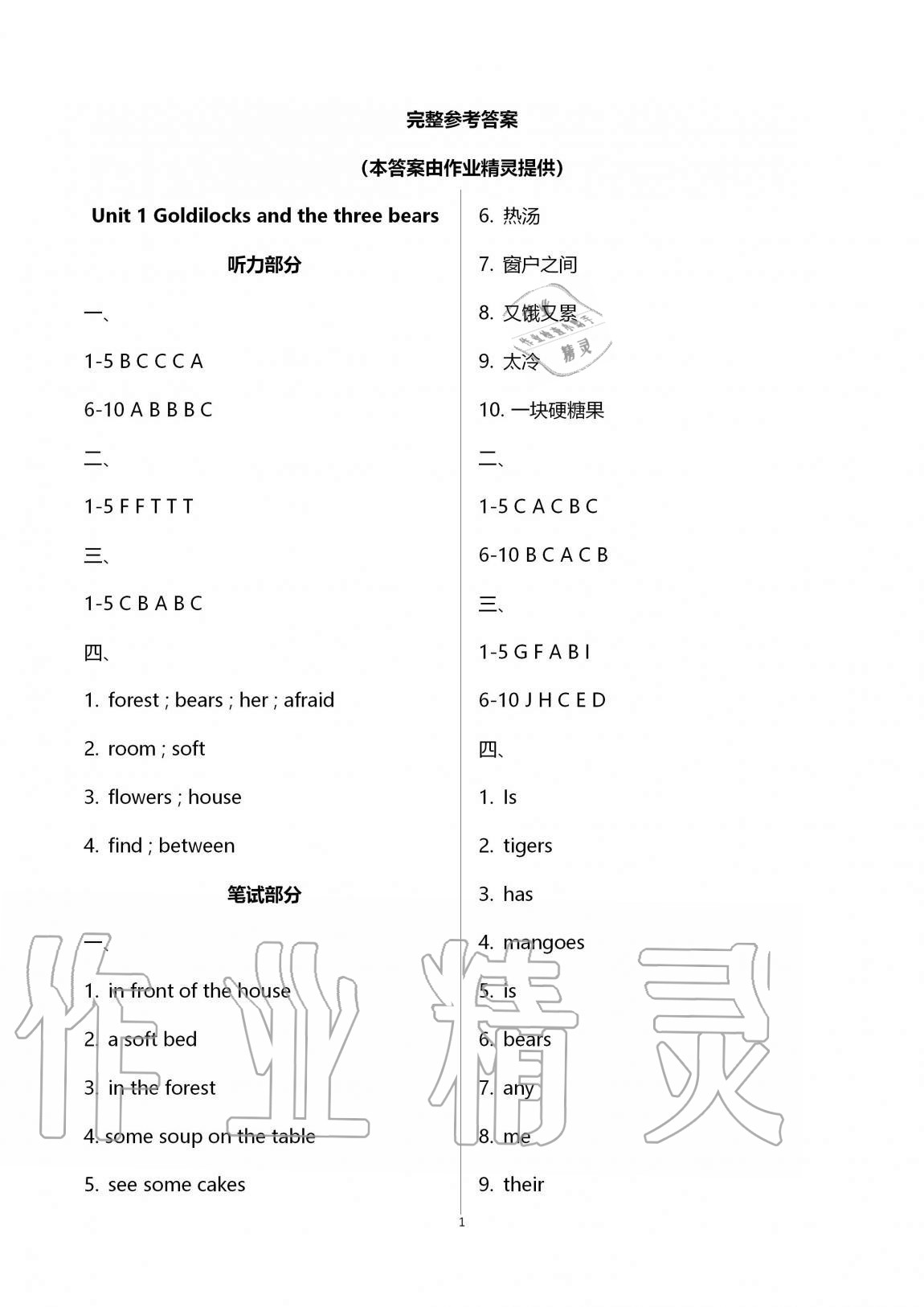 2020年自主學(xué)習(xí)與測(cè)評(píng)單元活頁(yè)卷五年級(jí)英語上冊(cè)譯林版 第1頁(yè)