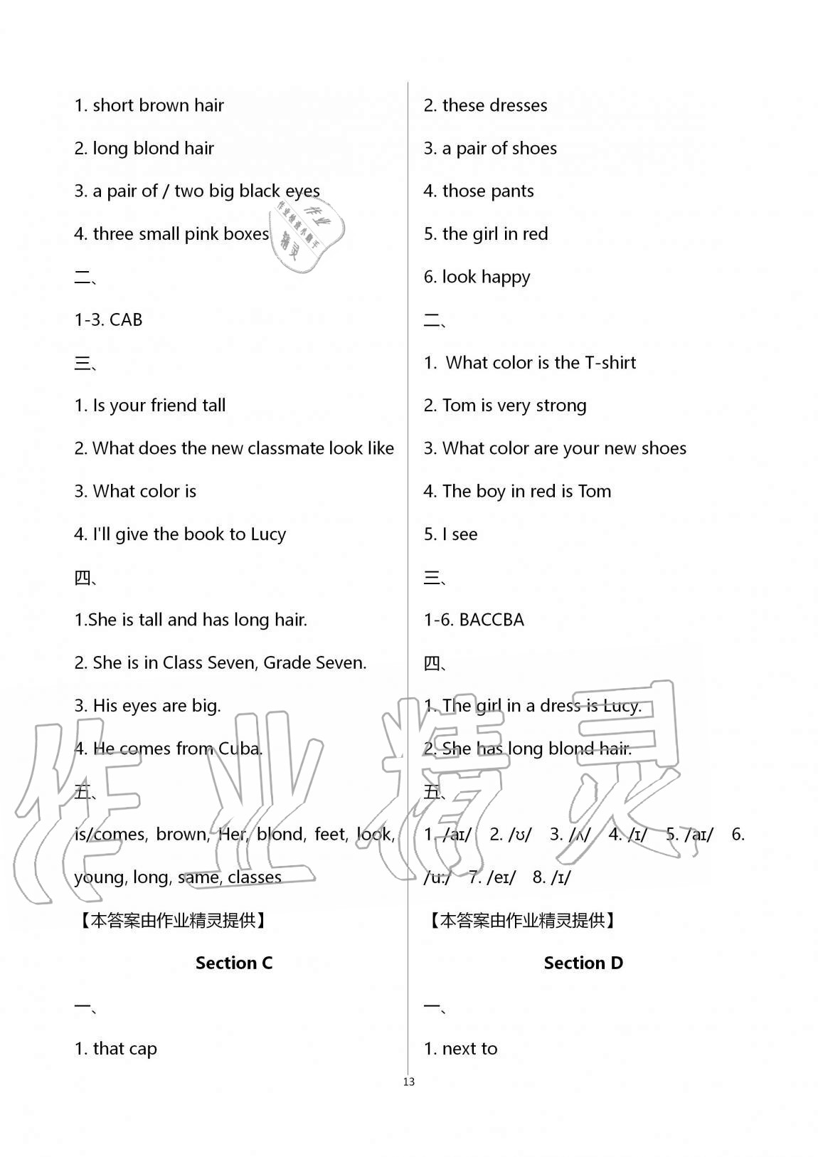 2020年新課標英語同步練習七年級上冊仁愛版 第13頁