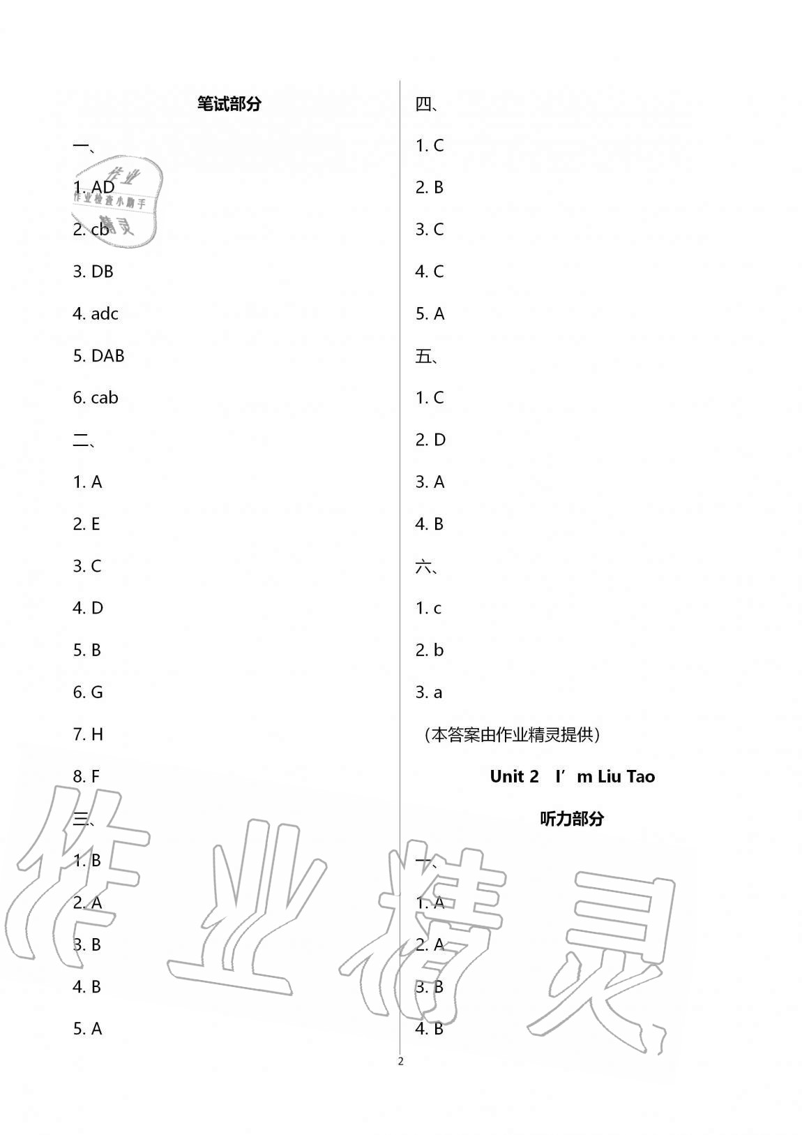 2020年自主學習與測評單元活頁卷三年級英語上冊譯林版 第2頁