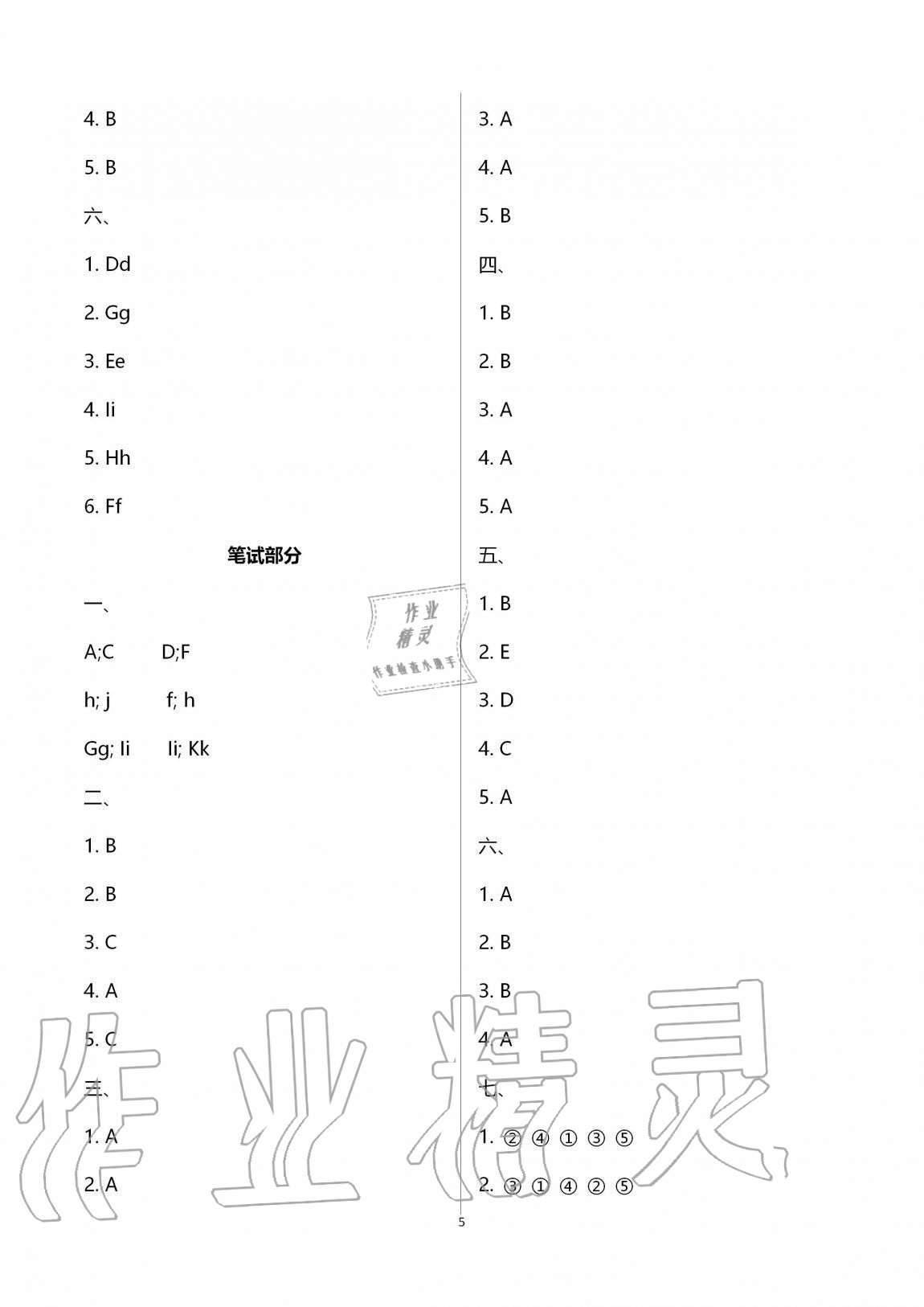 2020年自主學習與測評單元活頁卷三年級英語上冊譯林版 第5頁