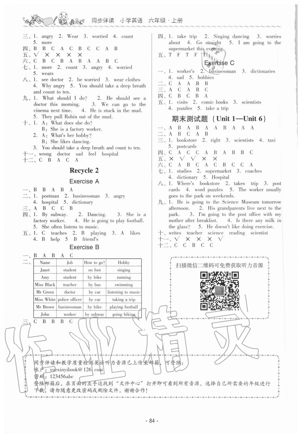 2020年同步伴讀小學(xué)英語(yǔ)六年級(jí)上冊(cè)人教PEP版 第4頁(yè)