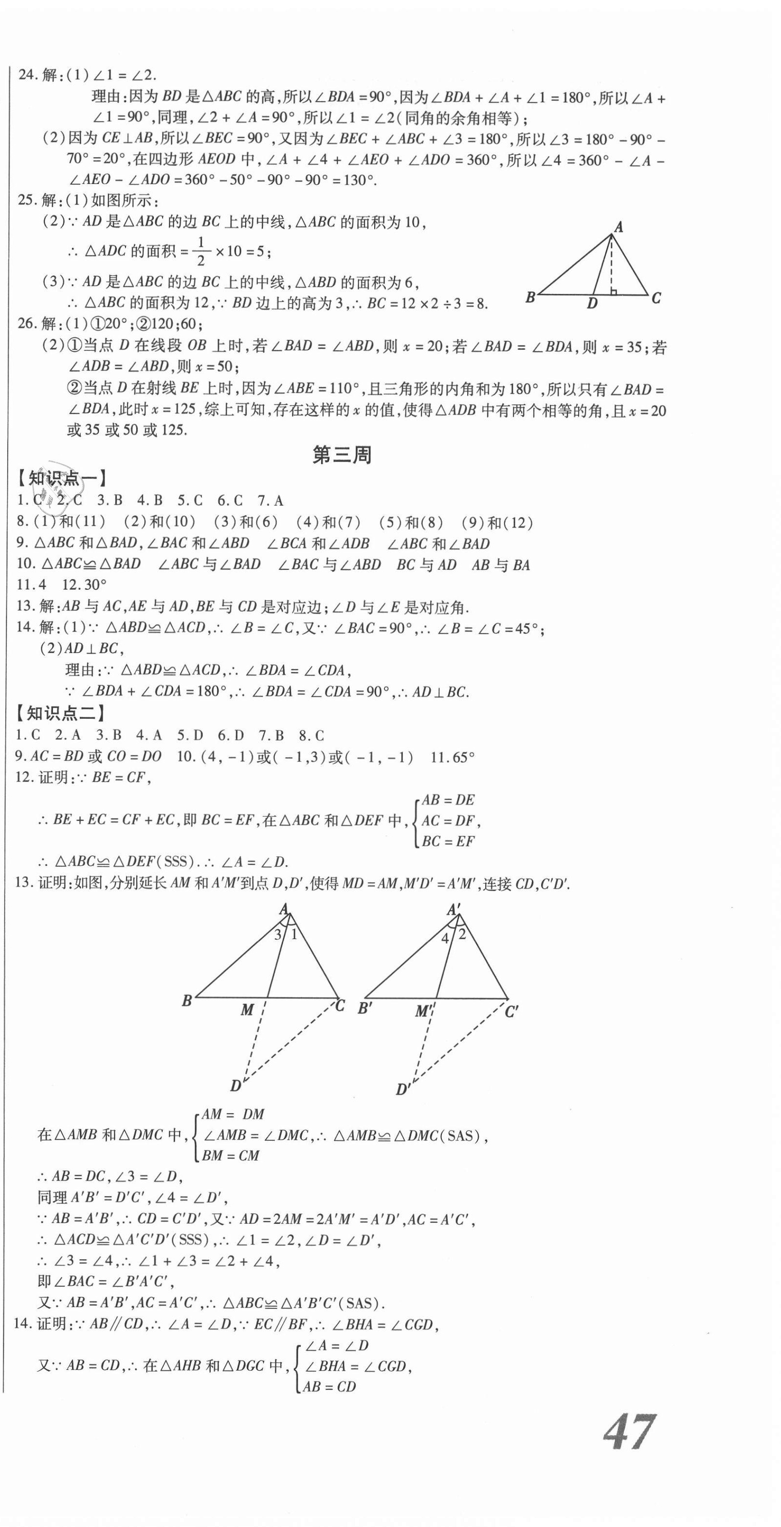 2020年天天向上周周測100八年級數(shù)學(xué)上冊人教版 第3頁