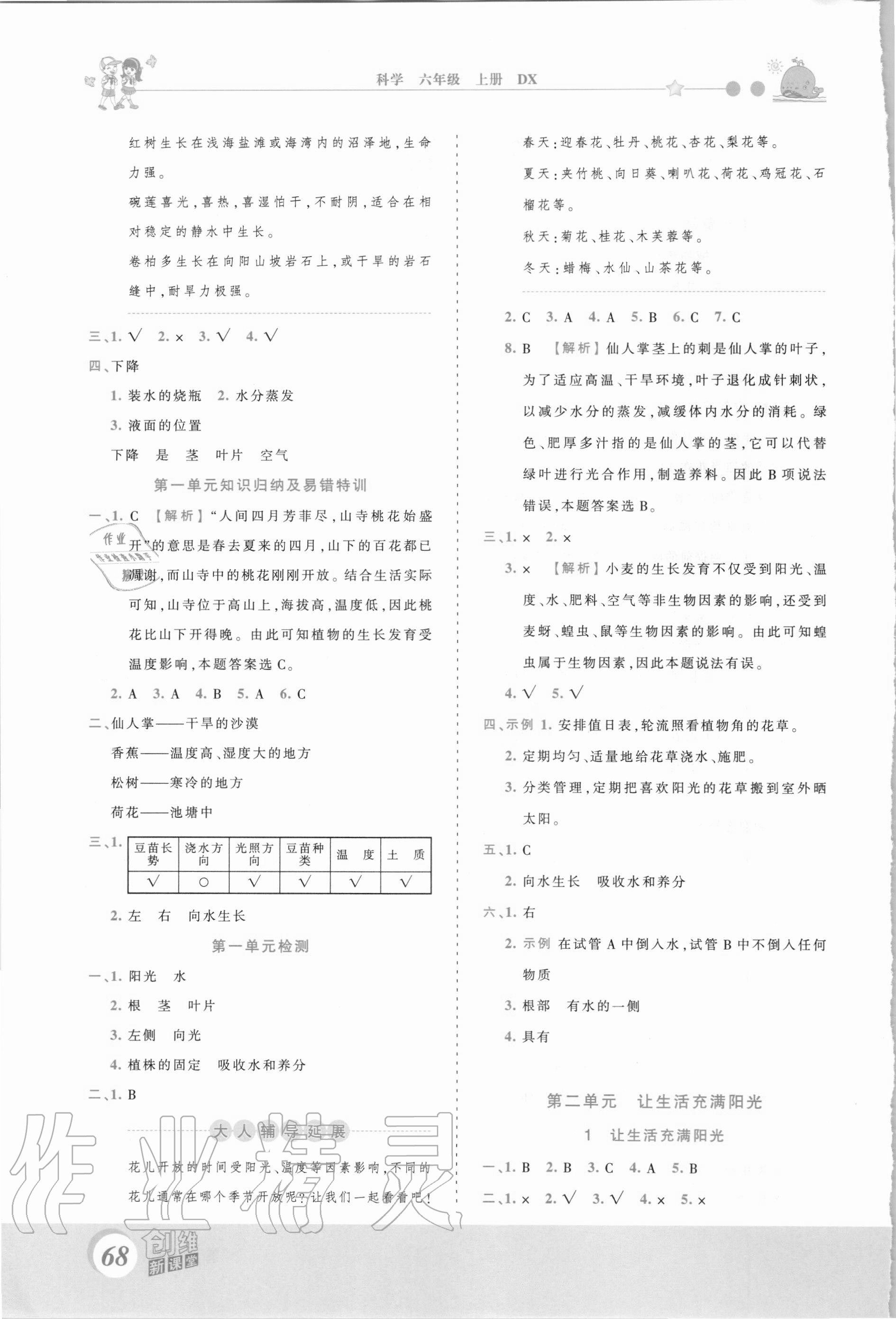 2020年創(chuàng)維新課堂六年級科學上冊大象版 第2頁