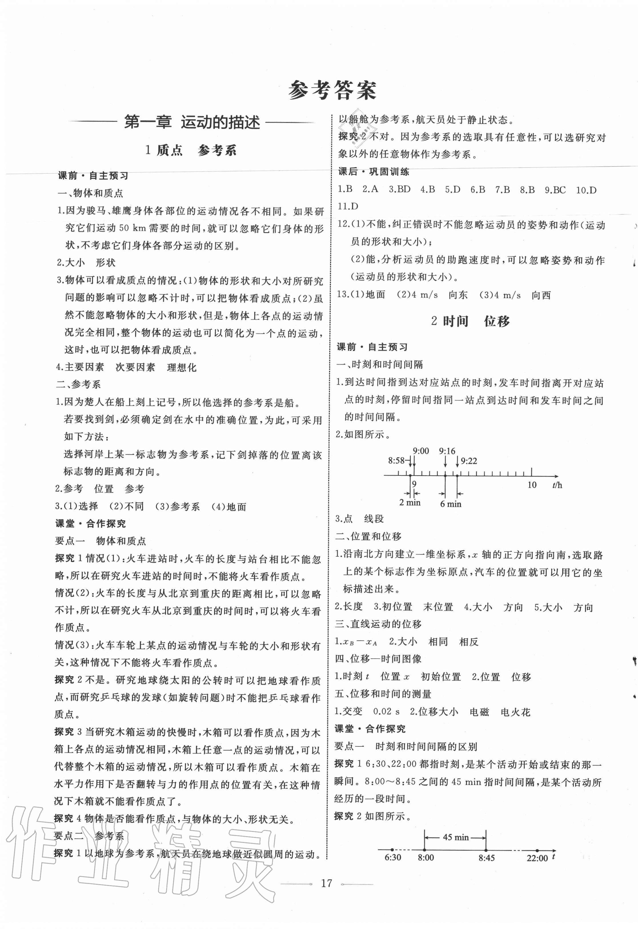 2020年同步練習(xí)冊物理必修第一冊人教版江蘇專版人民教育出版社 第1頁