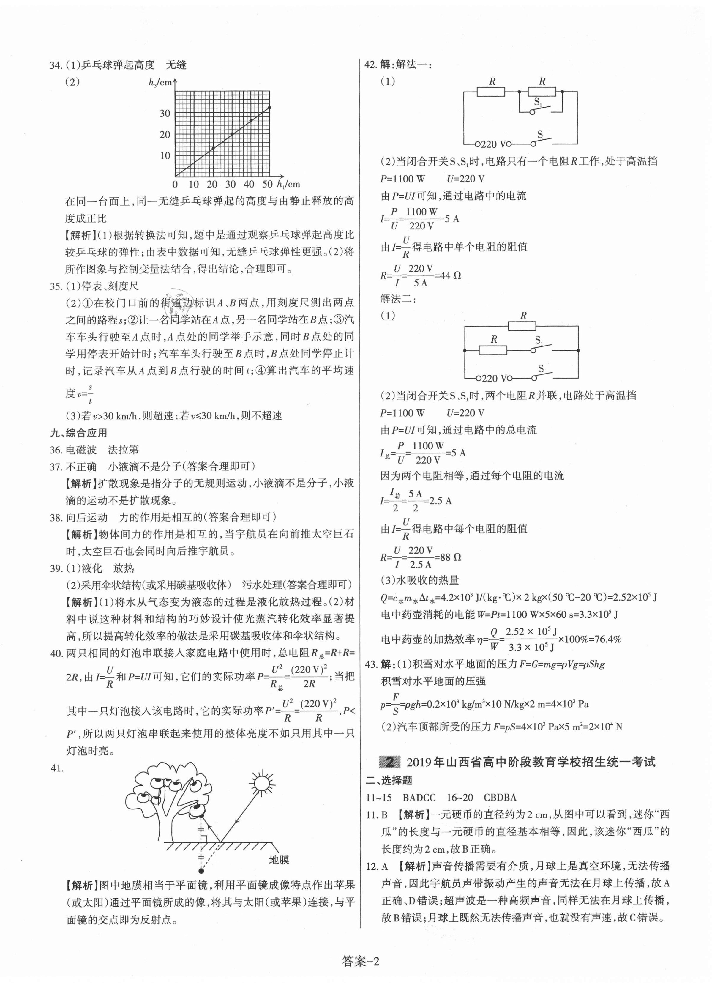 2021年山西中考權(quán)威試卷匯編物理 第2頁