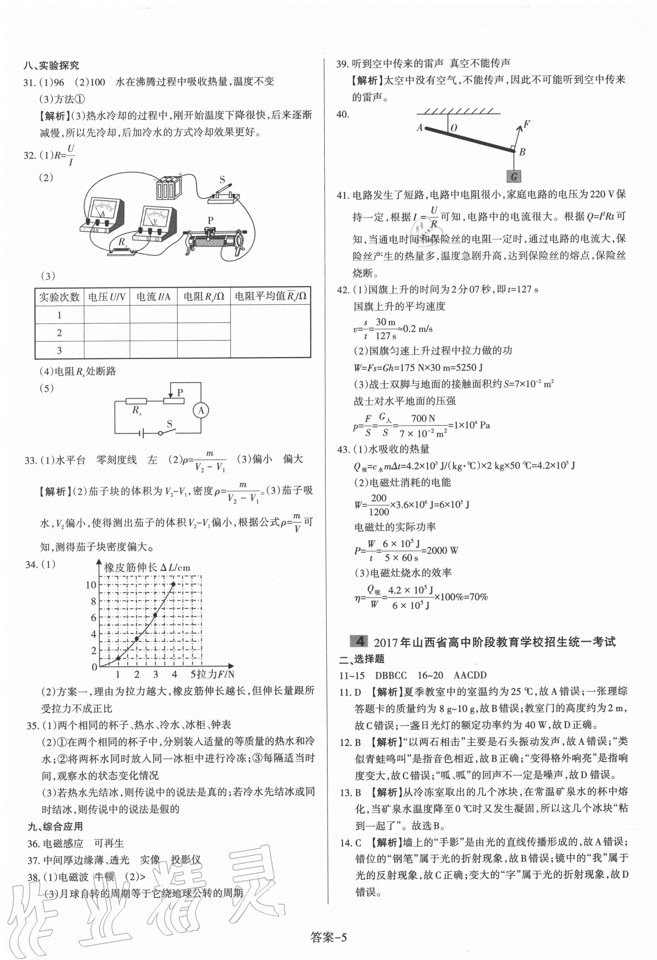 2021年山西中考權(quán)威試卷匯編物理 第5頁