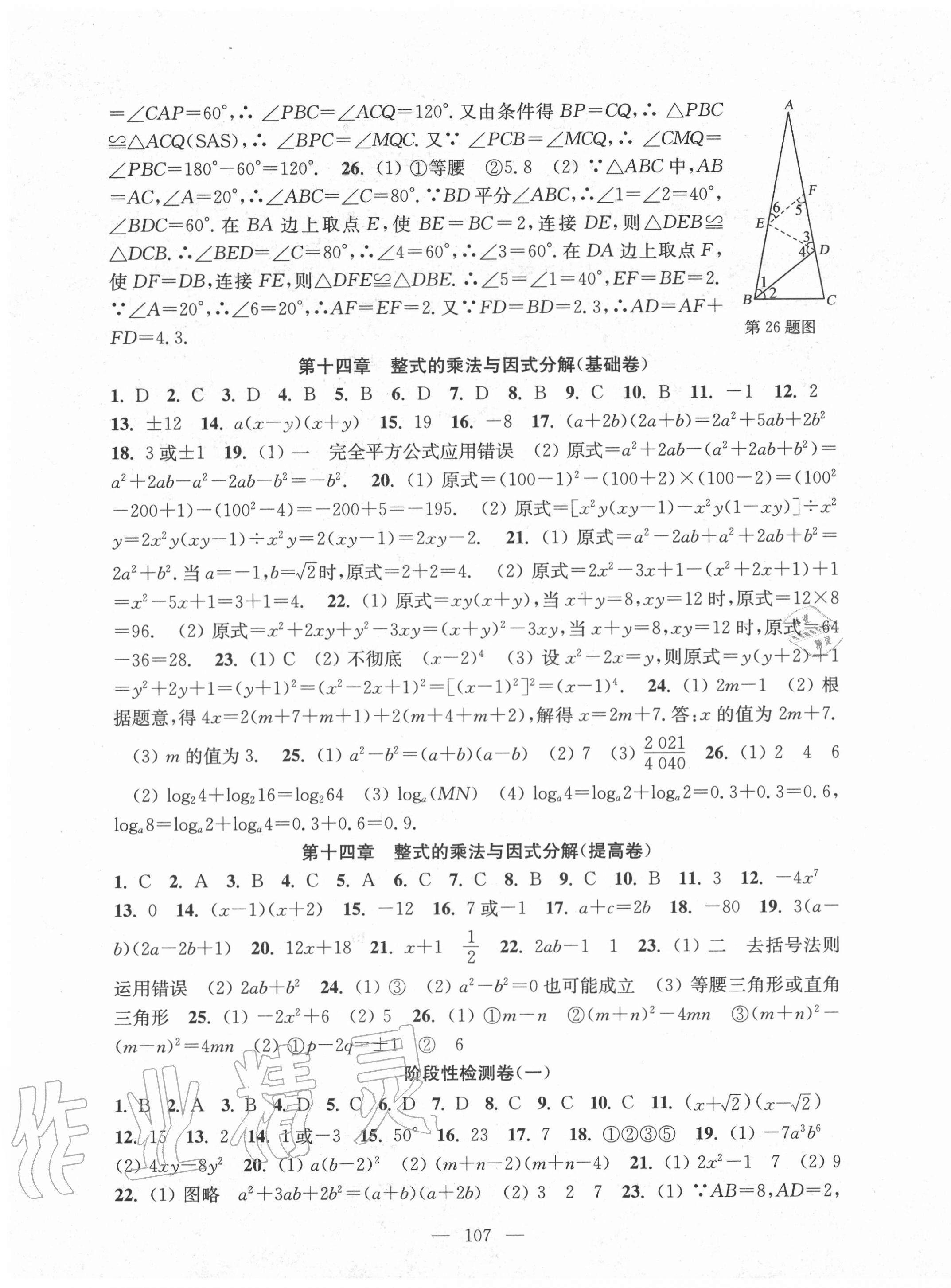 2020年階段性單元目標(biāo)大試卷八年級數(shù)學(xué)上冊蘇科版 第3頁