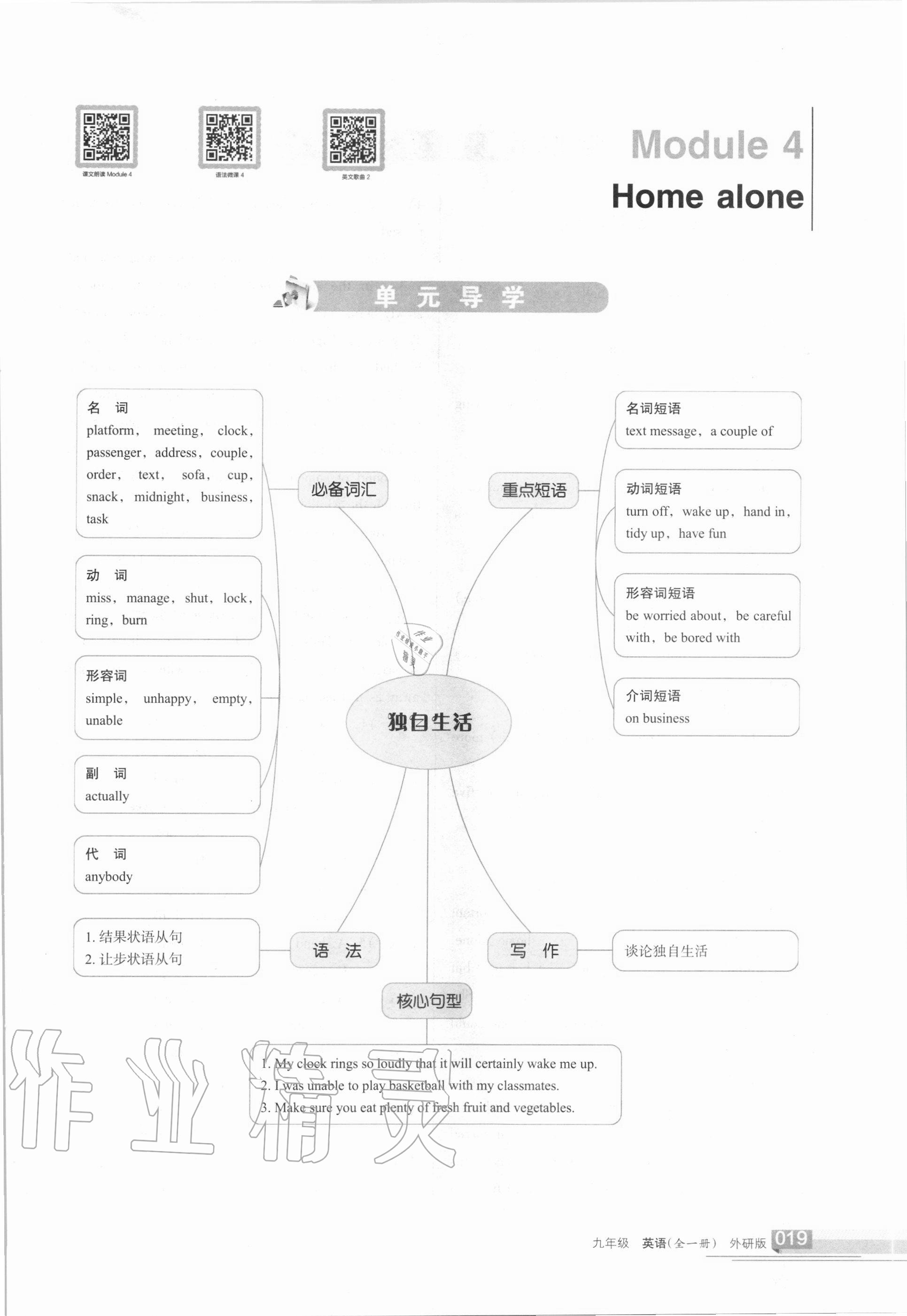 2020年学习之友九年级英语全一册外研版 参考答案第19页