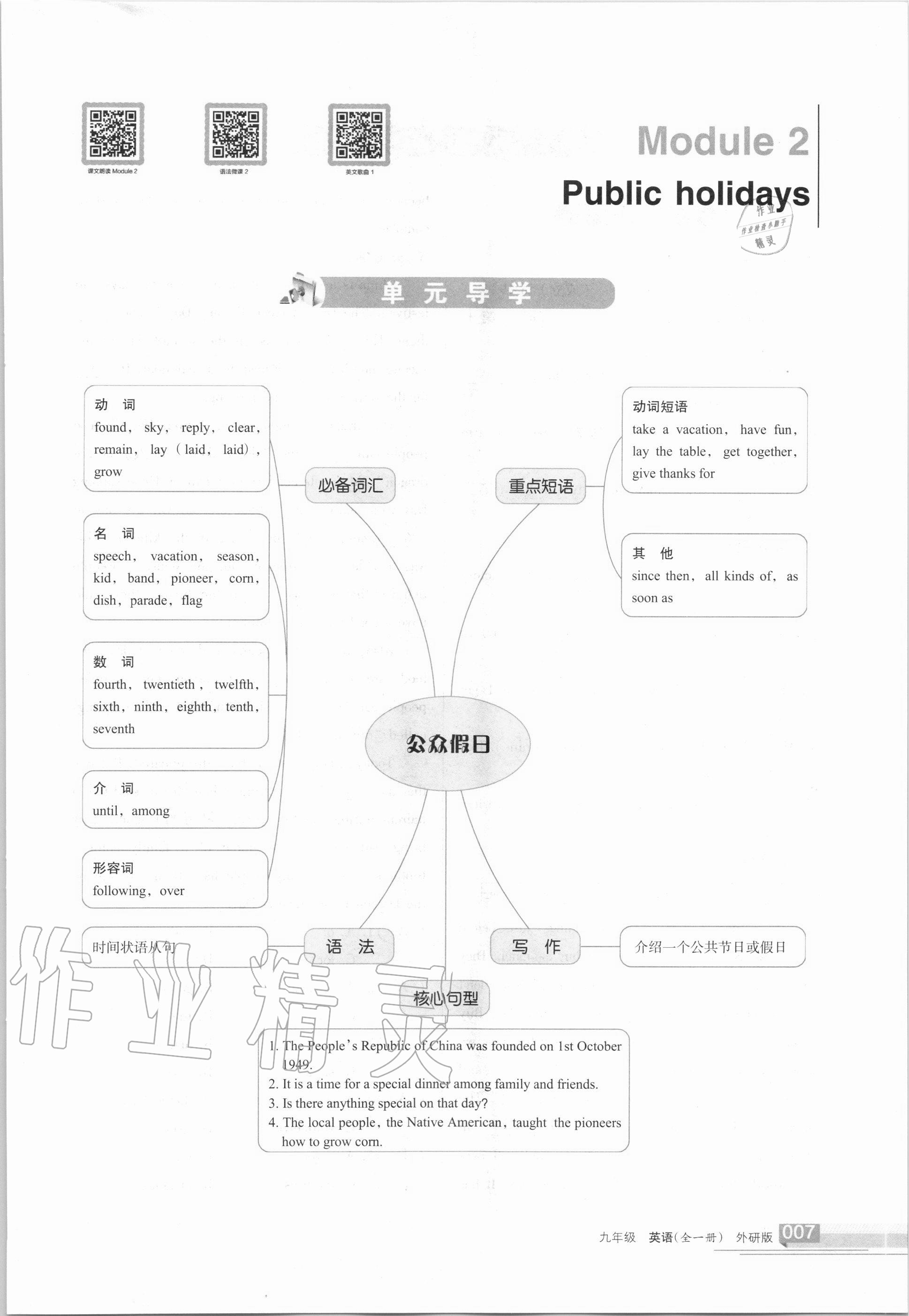 2020年学习之友九年级英语全一册外研版 参考答案第7页