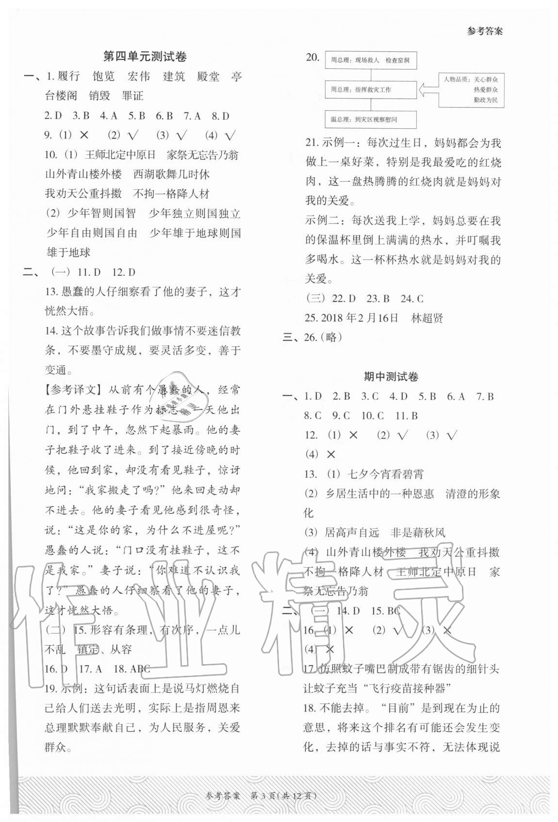 2020年木頭馬優(yōu)卷五年級(jí)語(yǔ)文上冊(cè)部編版福建專版 第3頁(yè)