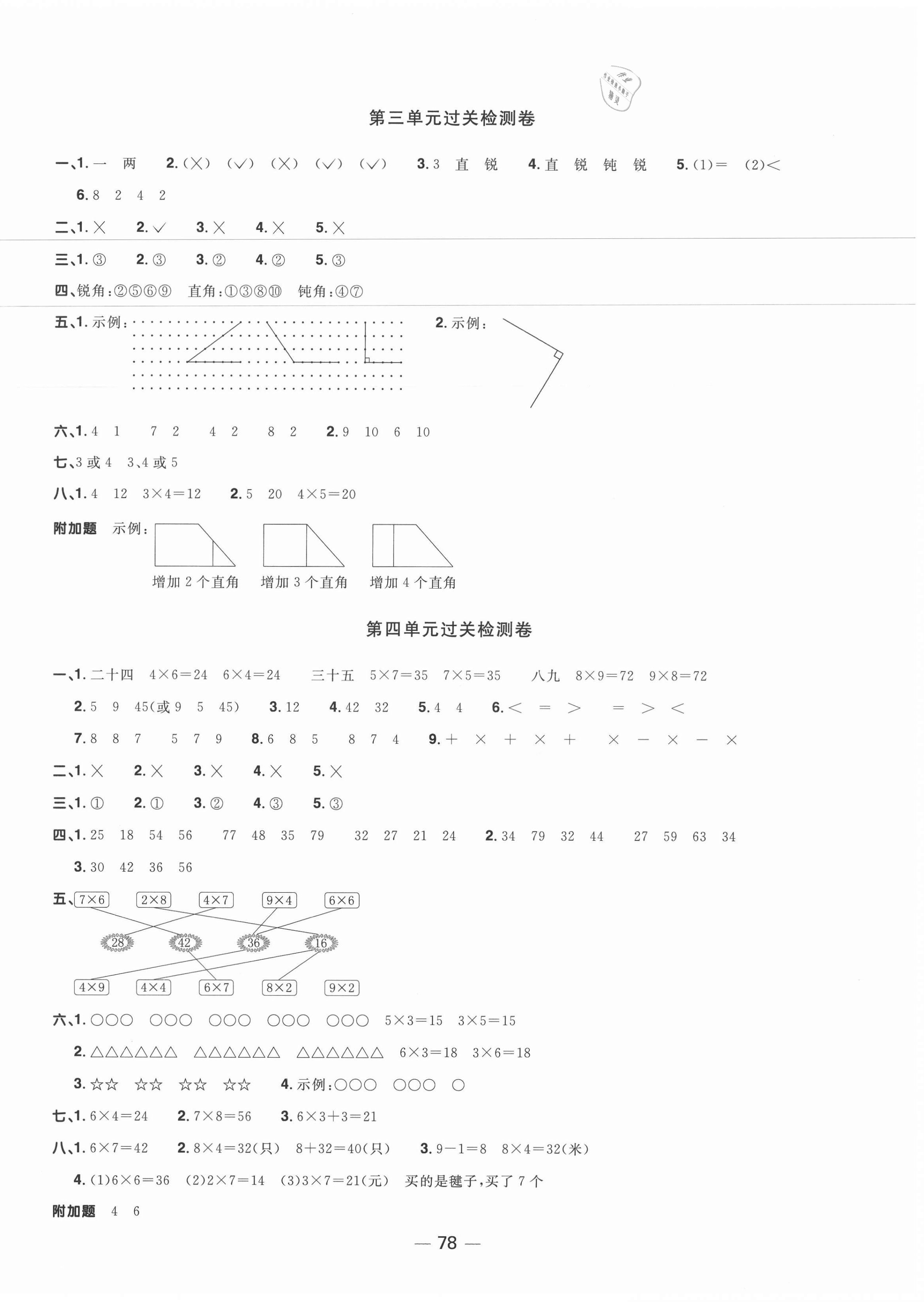 2020年陽(yáng)光同學(xué)一線名師全優(yōu)好卷二年級(jí)數(shù)學(xué)上冊(cè)青島版 第2頁(yè)