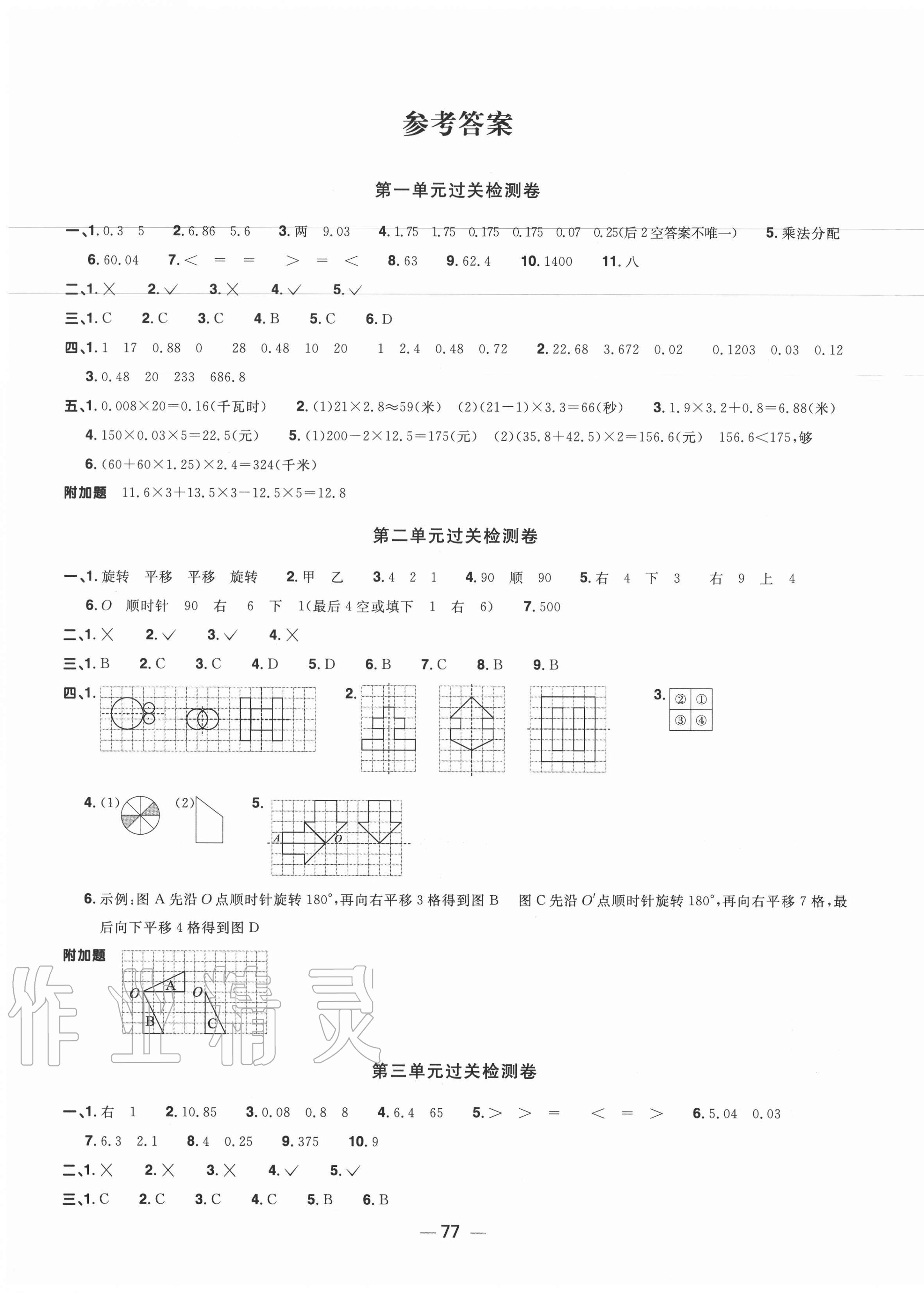 2020年陽(yáng)光同學(xué)一線名師全優(yōu)好卷五年級(jí)數(shù)學(xué)上冊(cè)青島版 第1頁(yè)