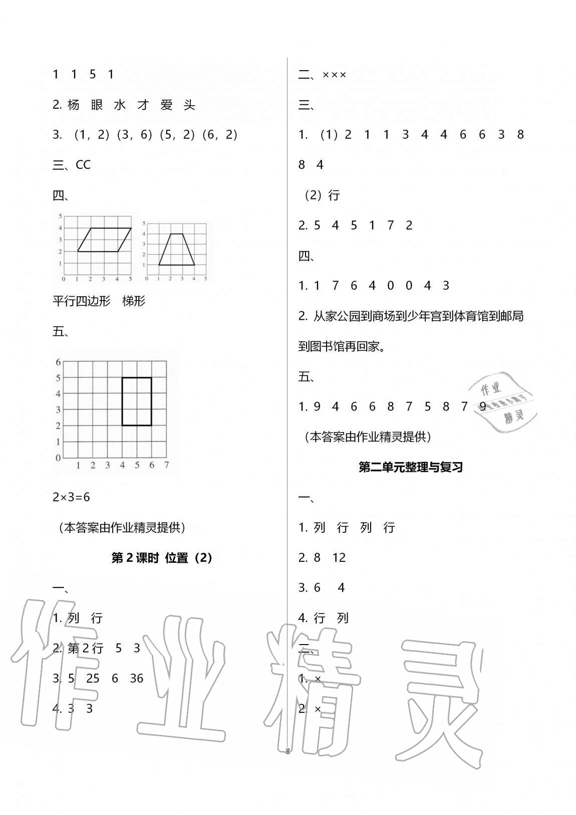 2020年名校核心作业本练习加检测五年级数学上册人教版 第8页