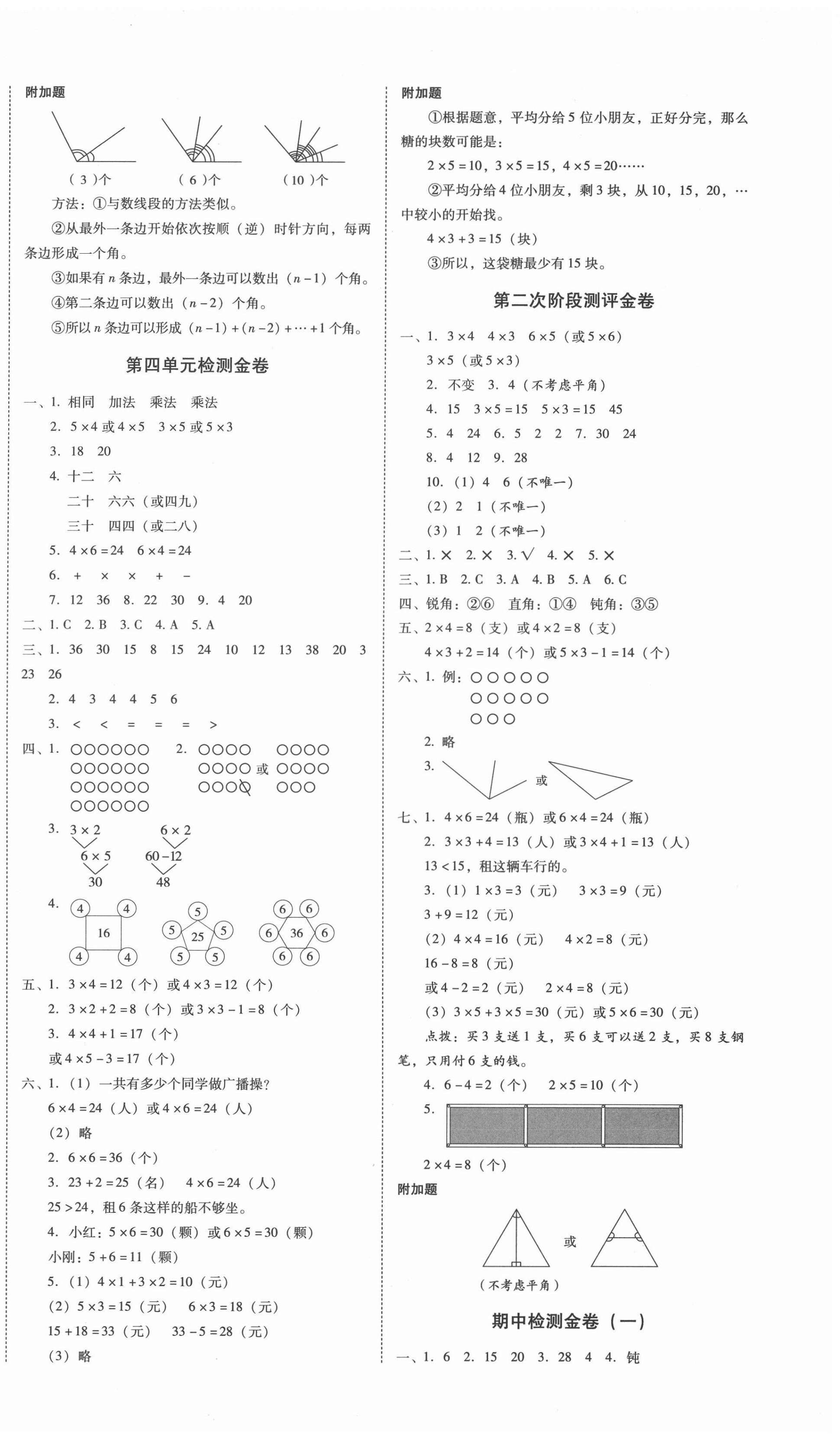 2020年云南師大附小一線名師金牌試卷二年級數(shù)學上冊人教版 第2頁