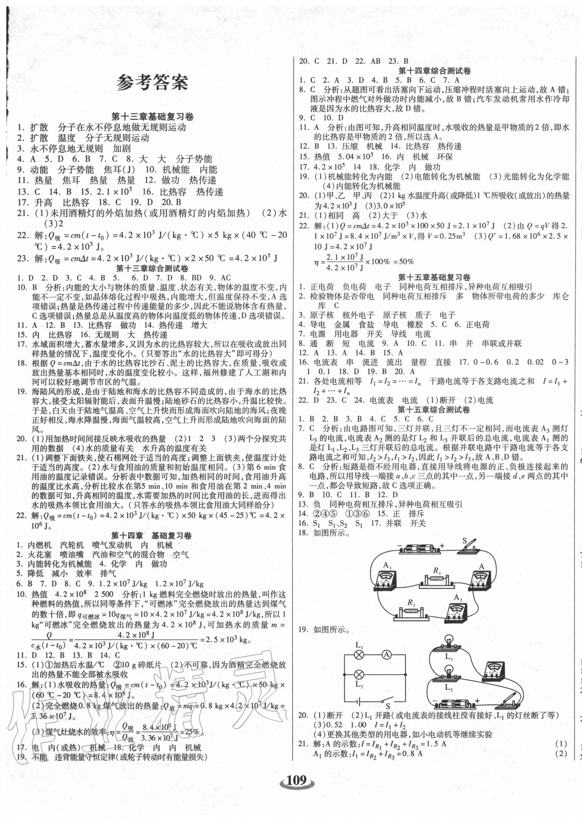 2020年暢響雙優(yōu)卷九年級物理全一冊人教版 第1頁