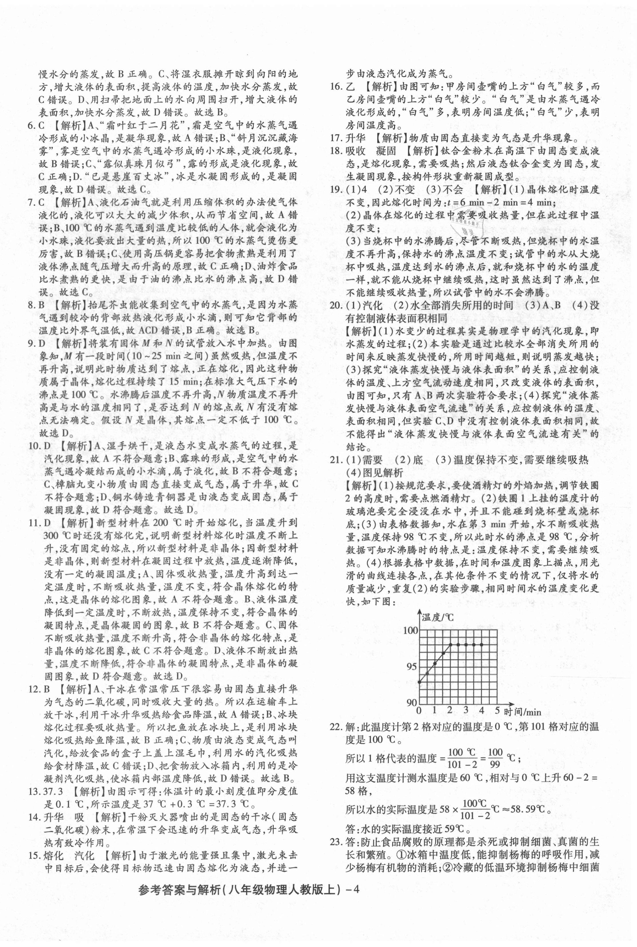 2020年练考通全优卷八年级物理上册人教版 第4页