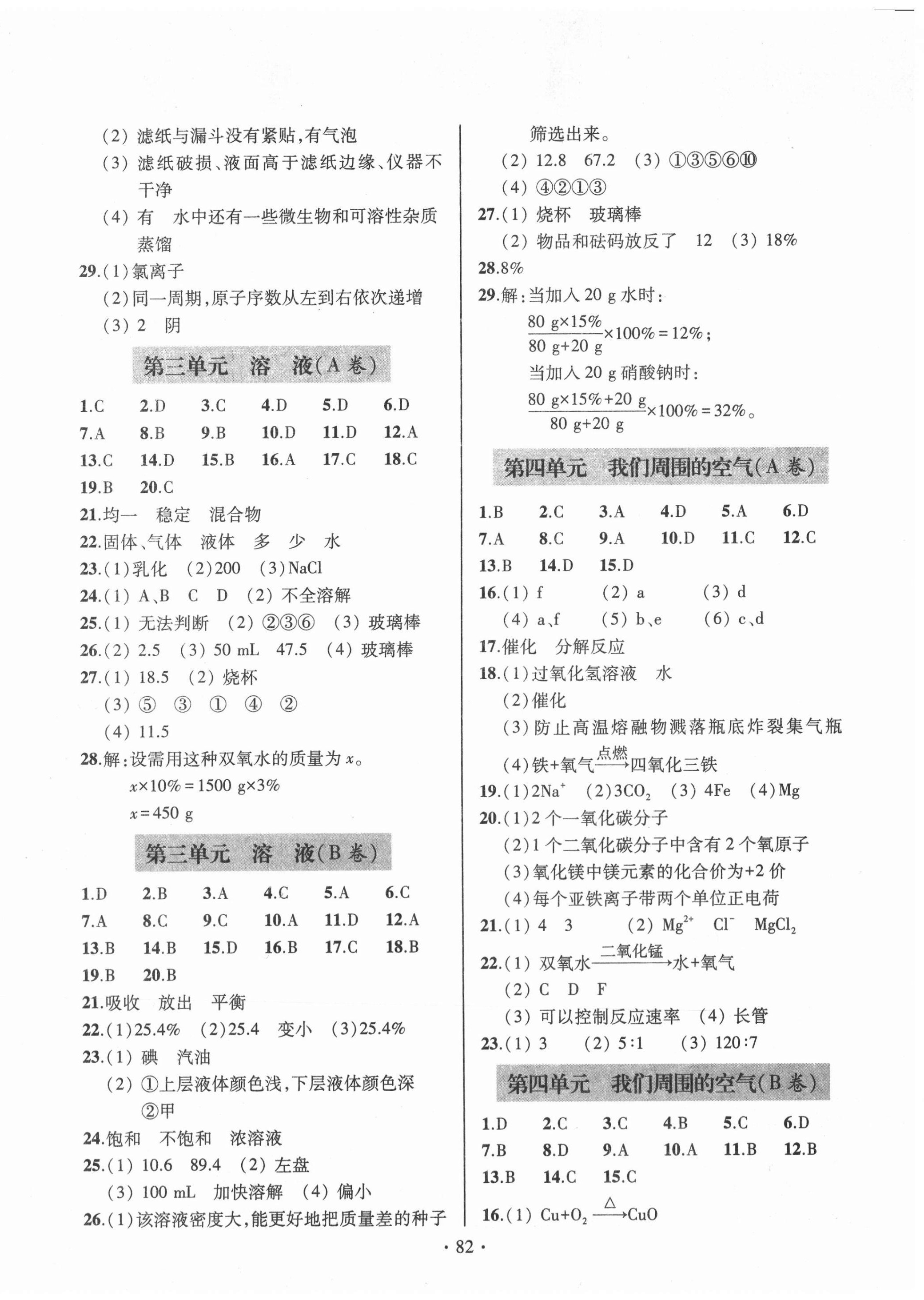 2020年單元自測(cè)試卷九年級(jí)化學(xué)上學(xué)期人教版 第2頁