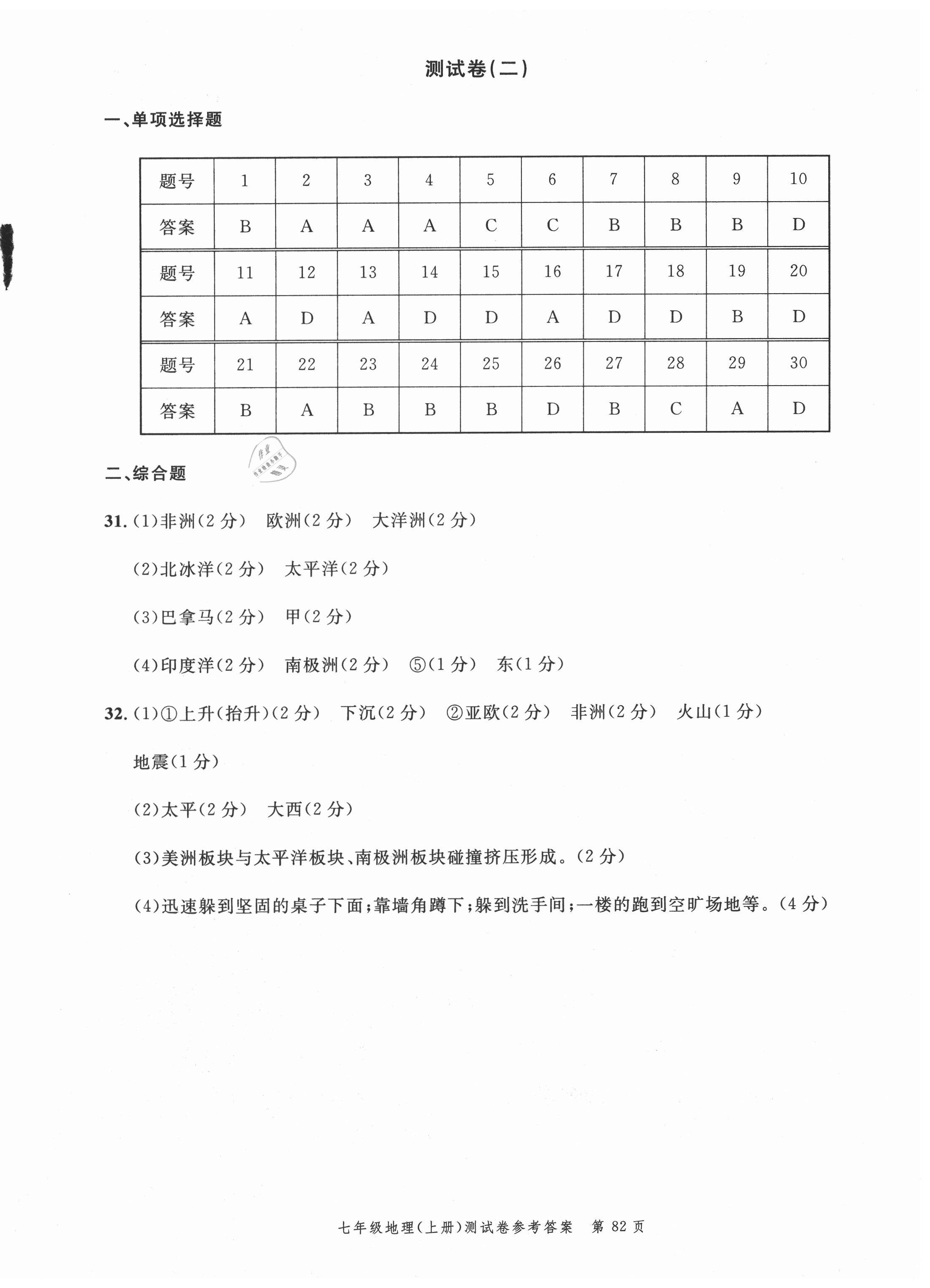 2020年2020年南粵學(xué)典名師金典測(cè)試卷七年級(jí)地理上冊(cè)人教版 第2頁