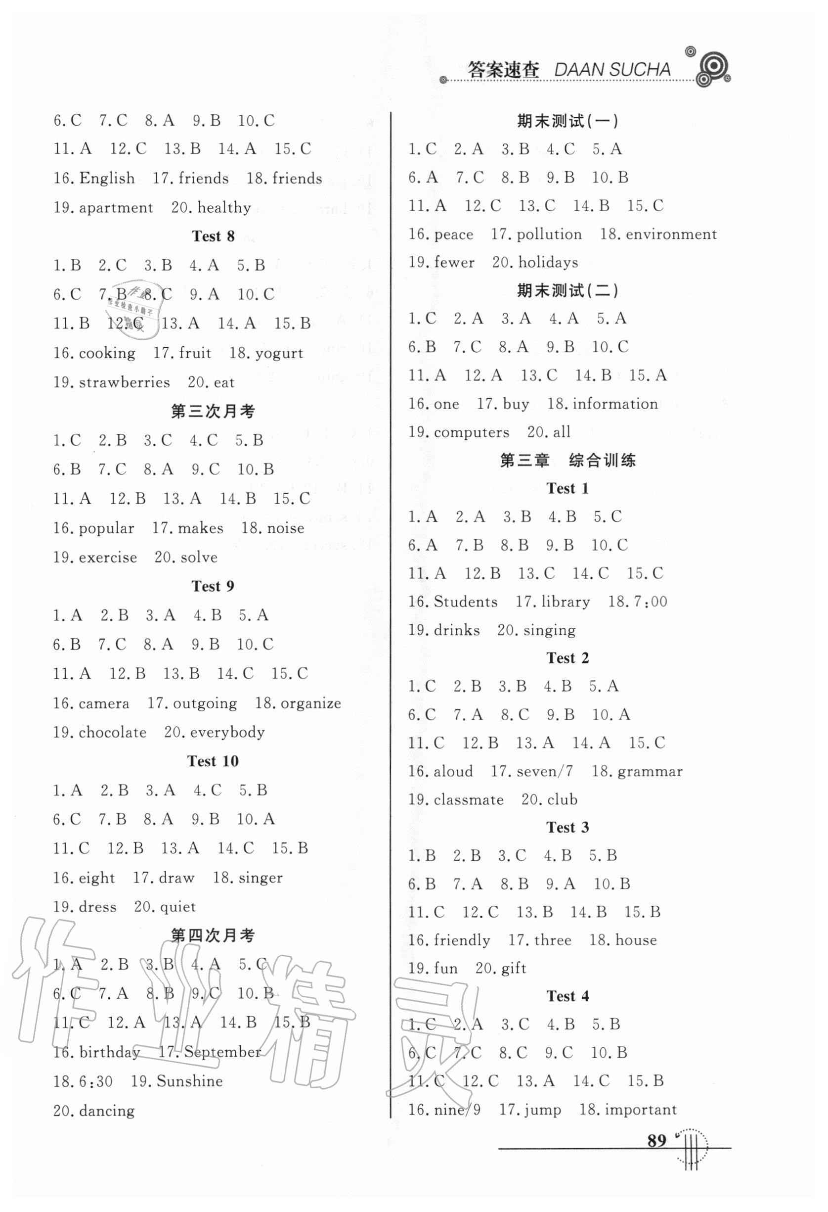 2020年初中英语听力教程八年级人教版山东科学技术出版社 第2页