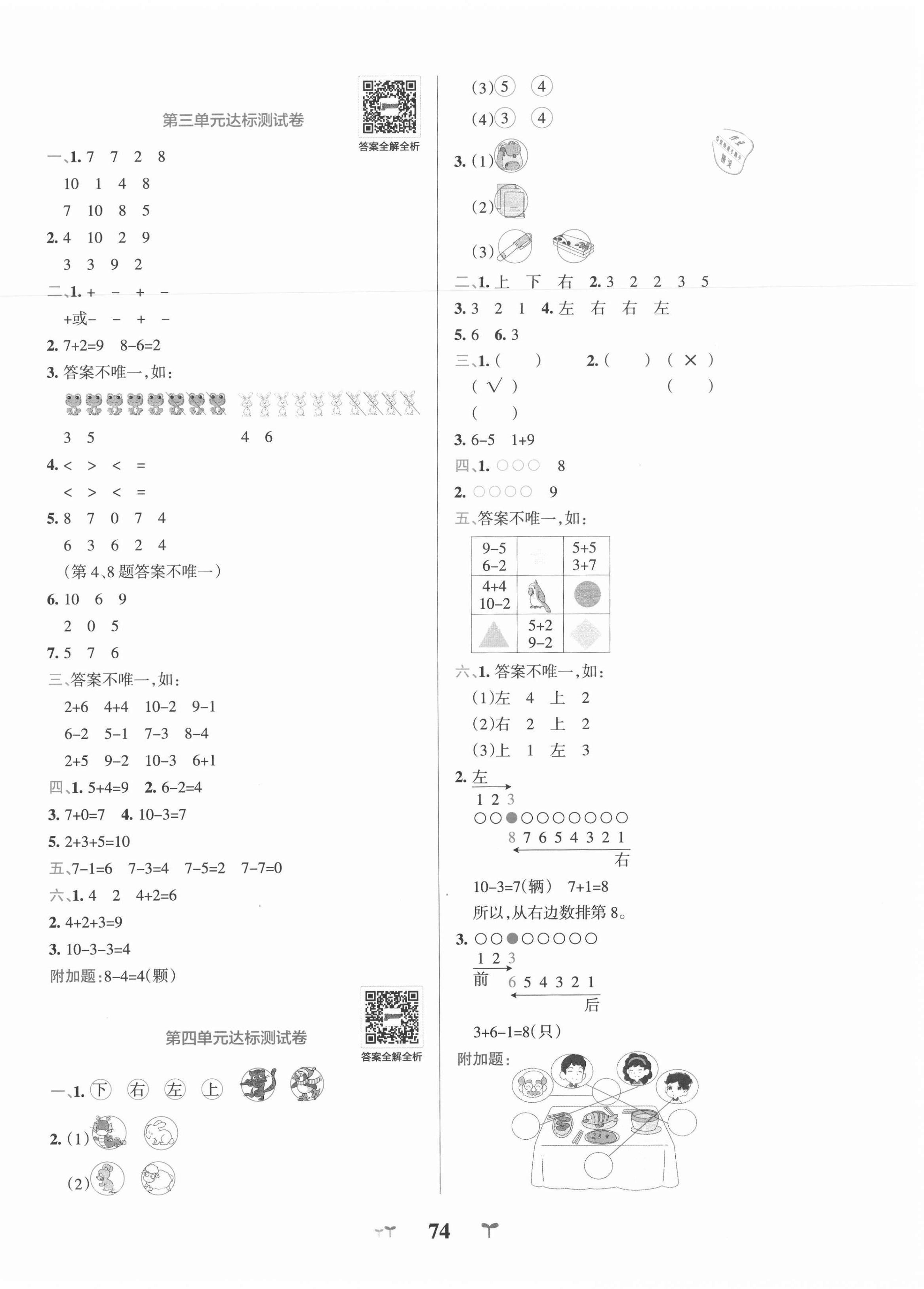 2020年小學(xué)學(xué)霸沖A卷一年級(jí)數(shù)學(xué)上冊(cè)青島版 第2頁(yè)