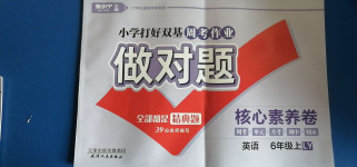 2020年做對題六年級英語上冊陜旅版