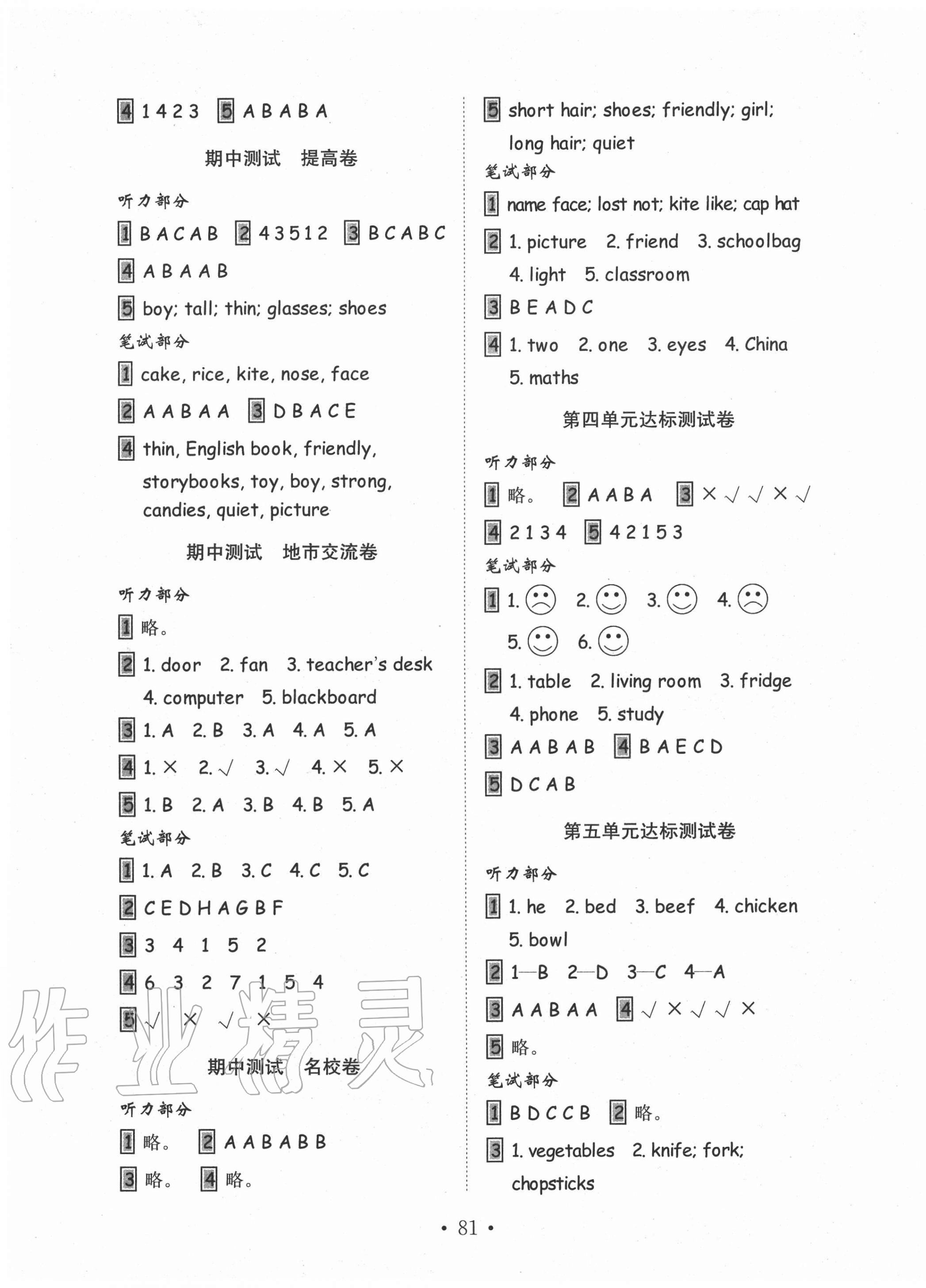 2020年金钥匙小学英语试卷四年级上册人教PEP版 第2页