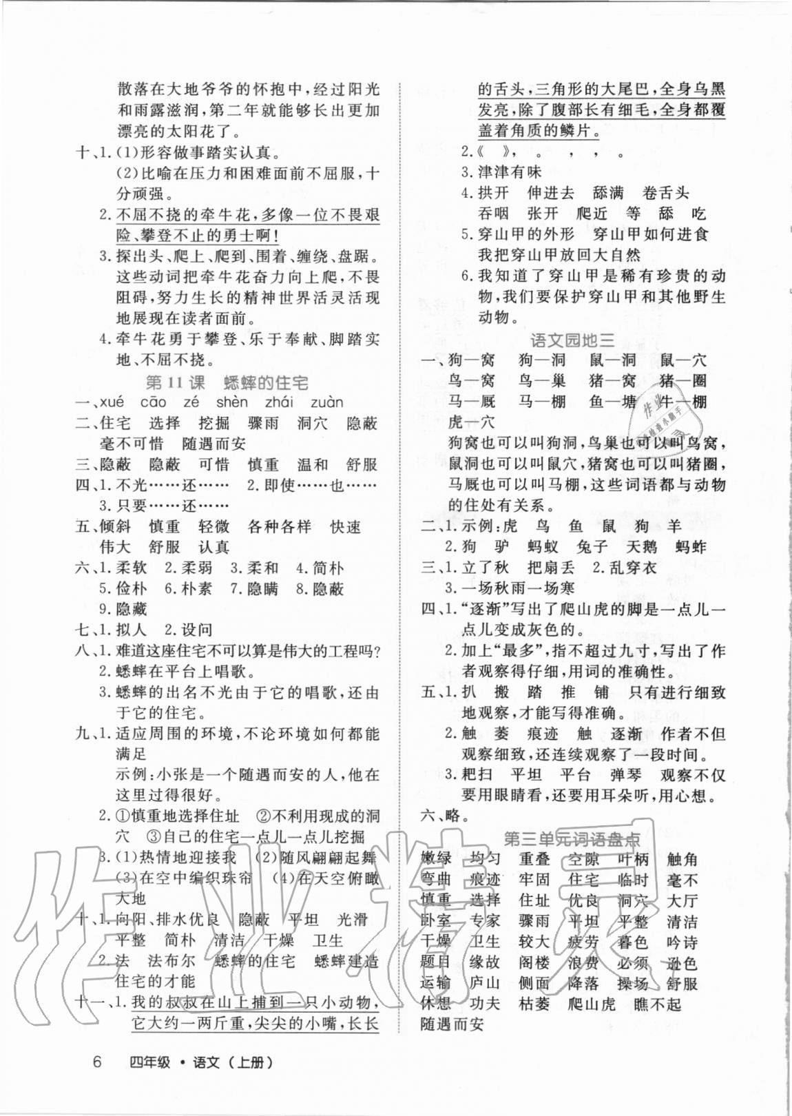 2020年细解巧练四年级语文上册人教版54制 第6页