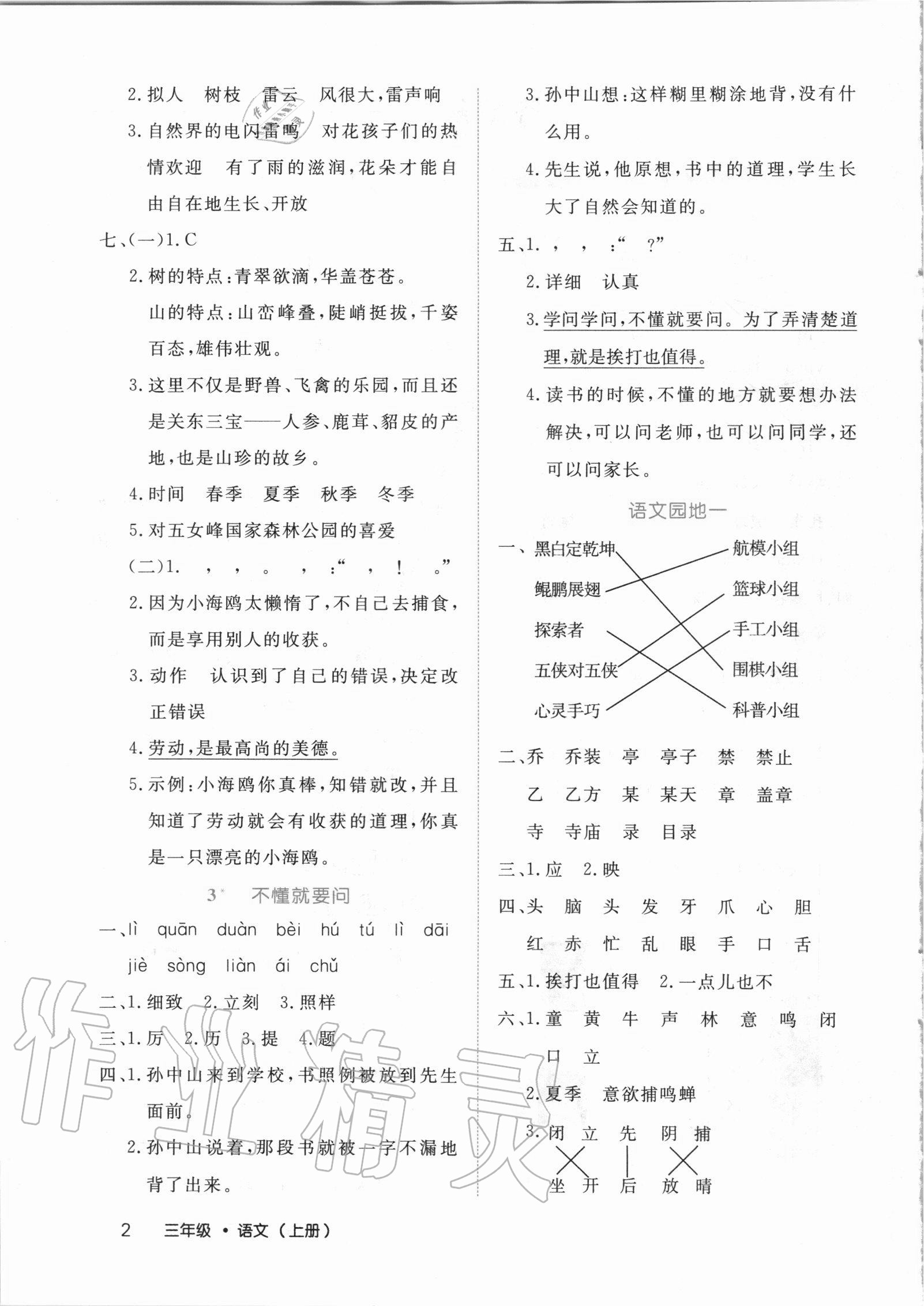 2020年细解巧练三年级语文上册人教版54制 第2页