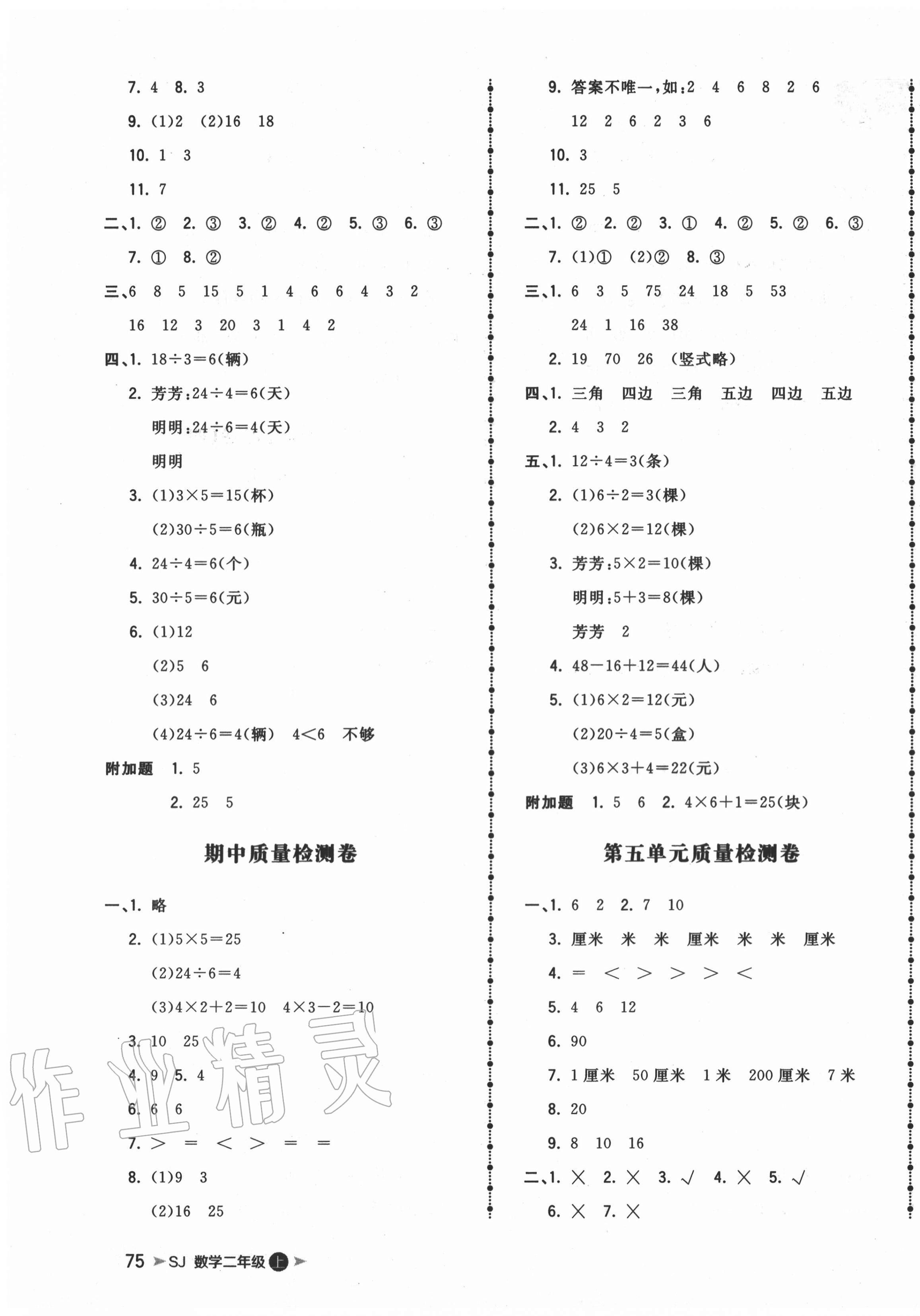 2020年智慧翔奪冠金卷二年級數(shù)學上冊蘇教版 第3頁