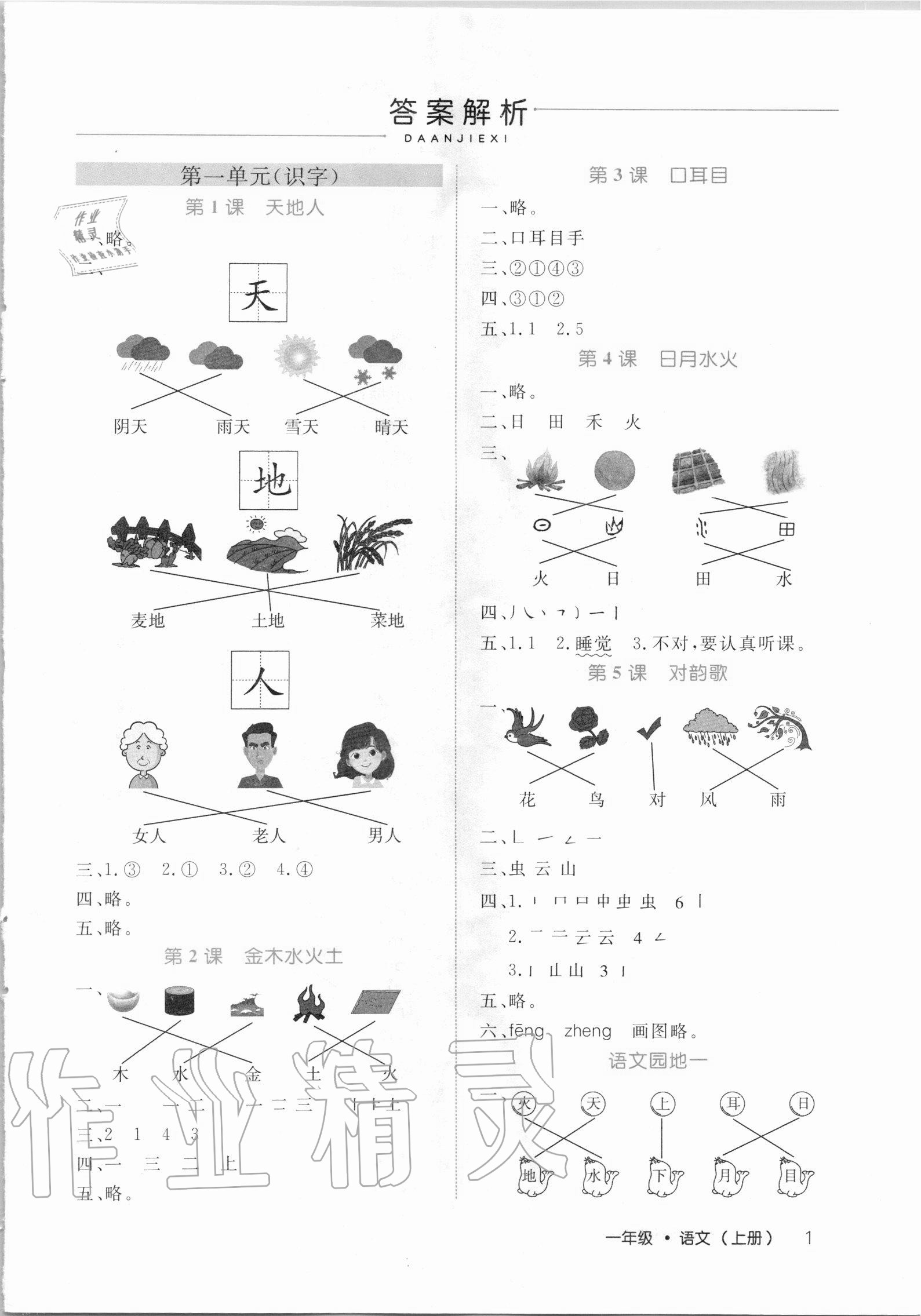 2020年細(xì)解巧練一年級(jí)語(yǔ)文上冊(cè)人教版54制 第1頁(yè)