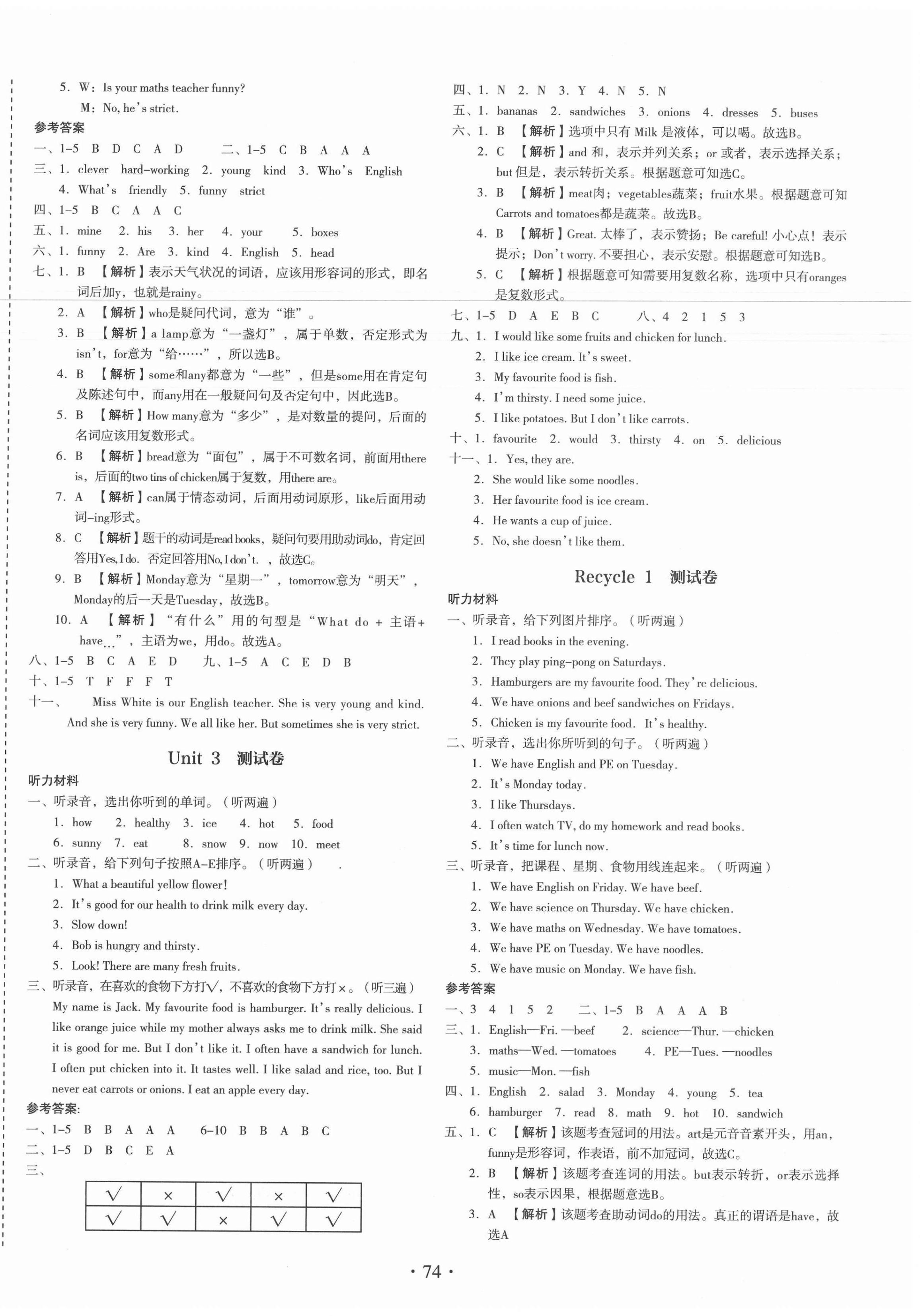 2020年啟迪全優(yōu)卷五年級(jí)英語(yǔ)上冊(cè)人教PEP版 參考答案第2頁(yè)