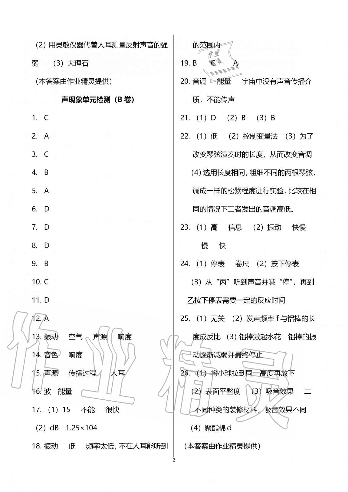 2020年優(yōu)練八年級(jí)物理上冊(cè)蘇科版江蘇鳳凰美術(shù)出版社 第2頁(yè)