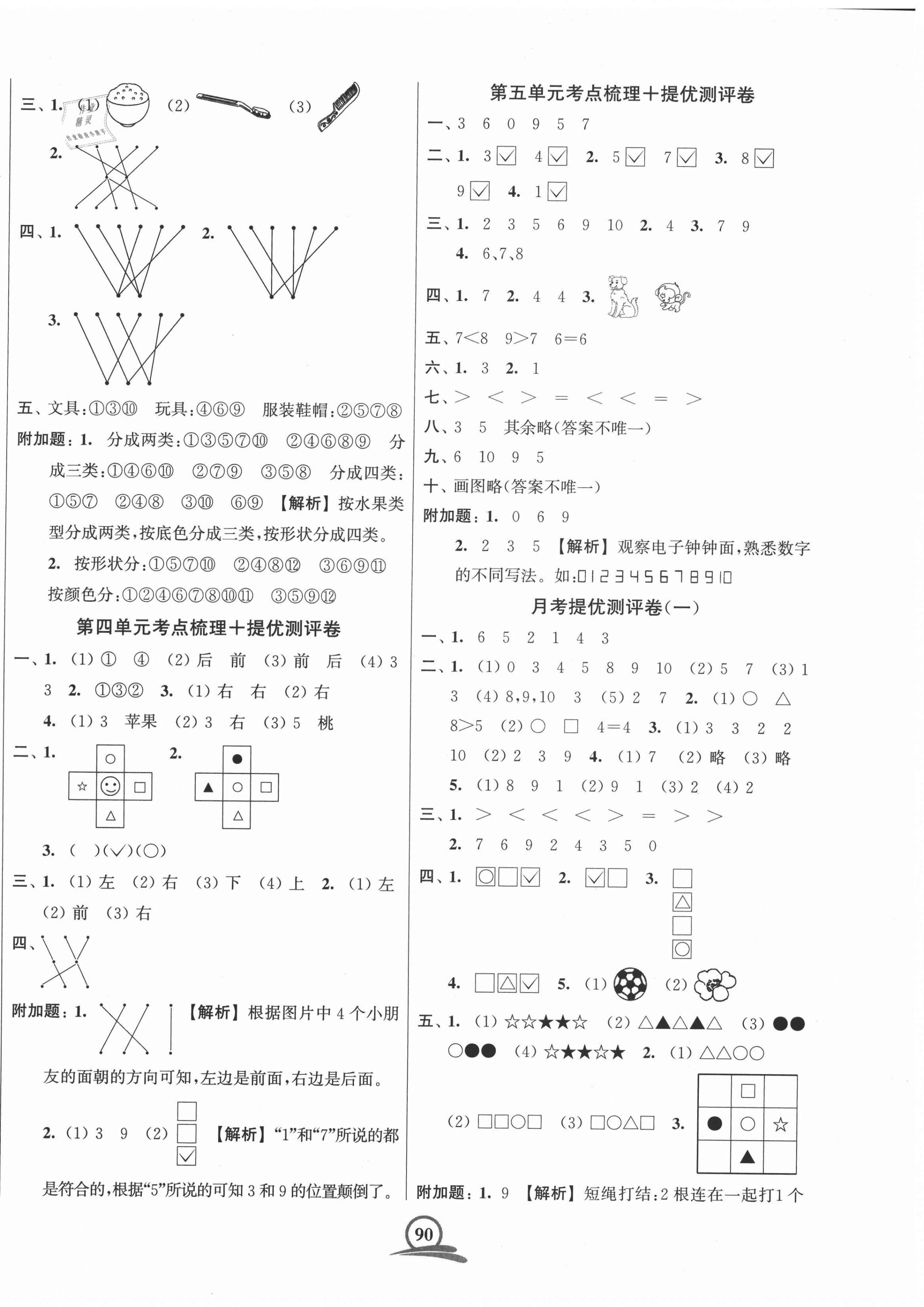 2020年直擊考點沖刺100分一年級數學上冊江蘇版 第2頁